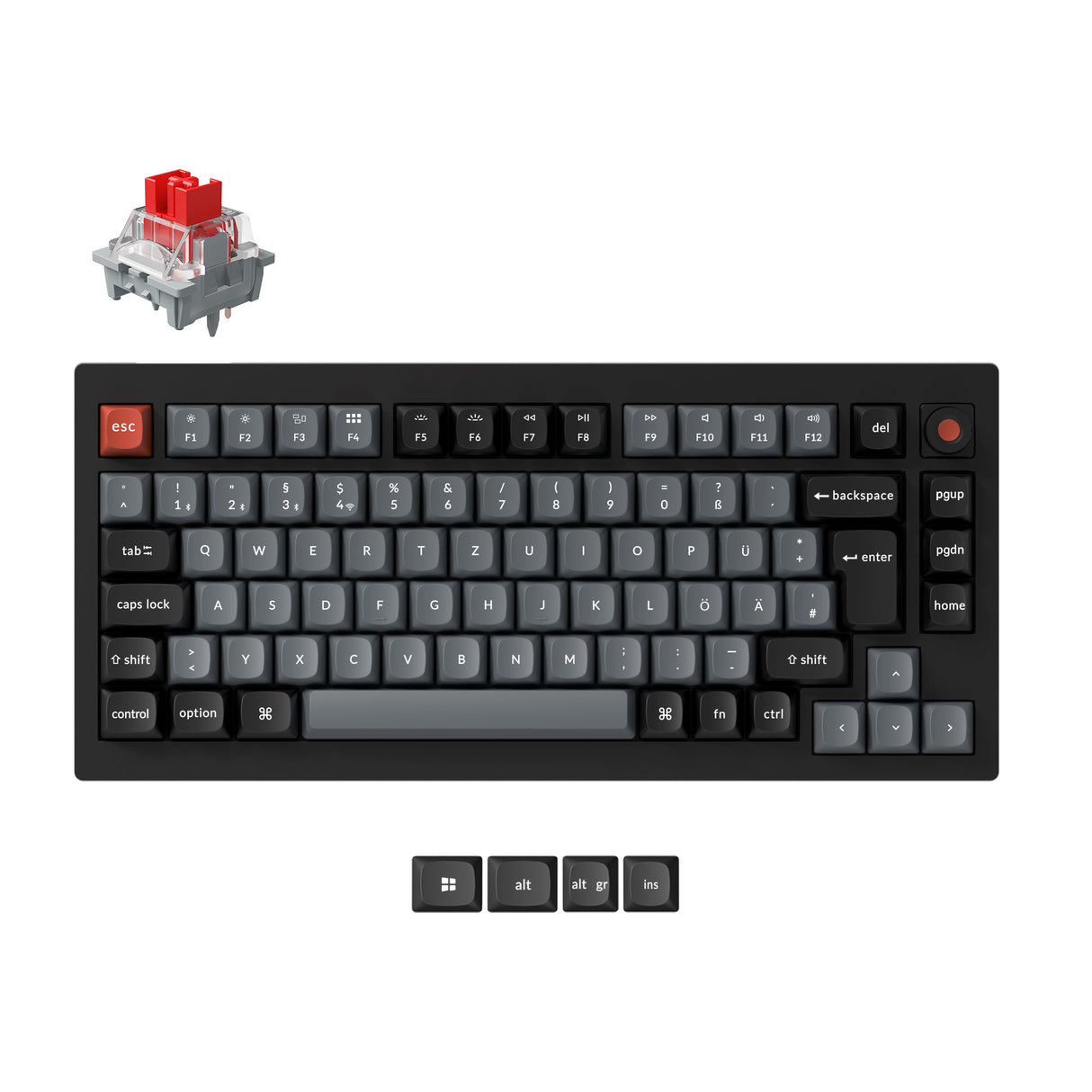 Keychron V1 8K QMK Wired Custom Mechanical Keyboard ISO Layout Collection