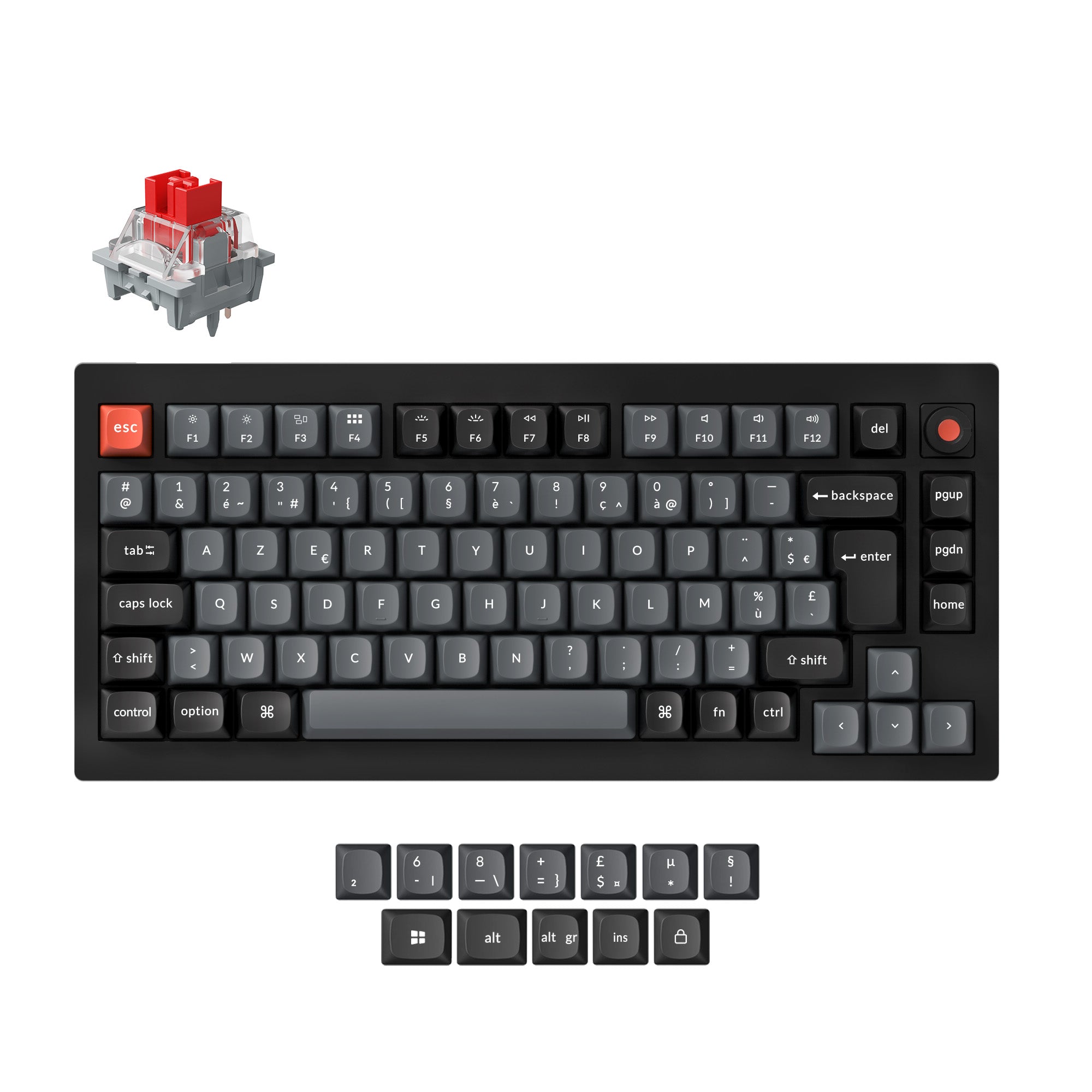 Keychron V1 8K QMK Wired Custom Mechanical Keyboard ISO Layout Collection