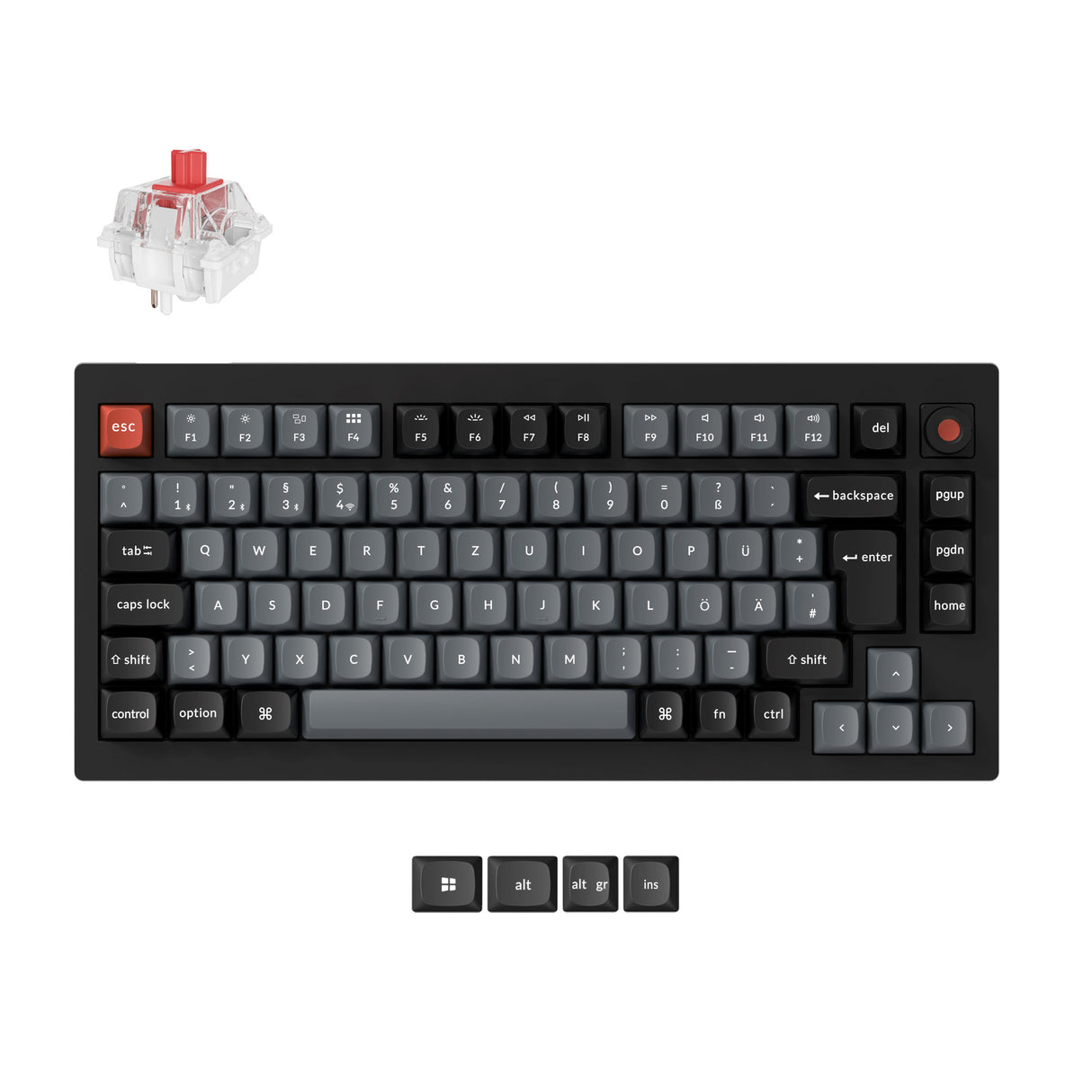 Keychron V1 8K QMK Wired Custom Mechanical Keyboard ISO Layout Collection