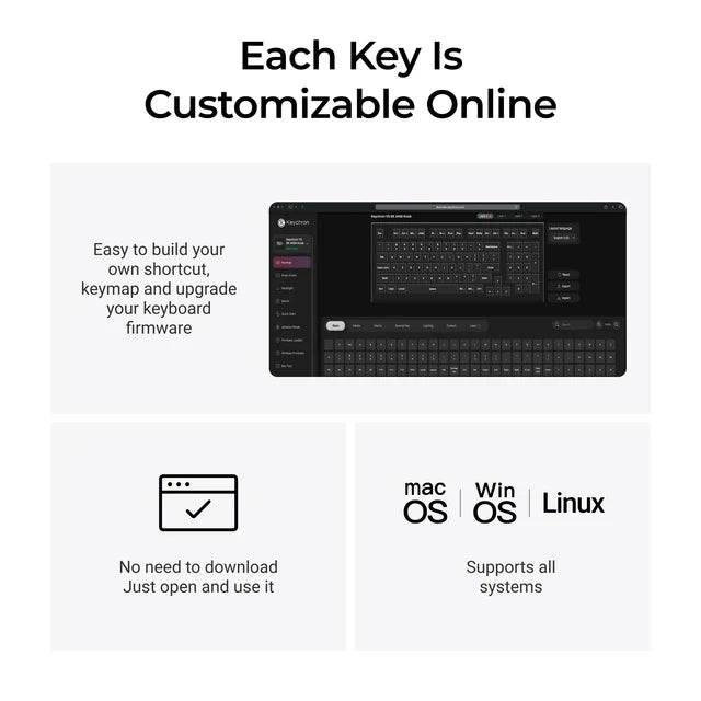 Keychron V5 8K QMK Wired Custom Mechanical Keyboard(ANSI US Layout)