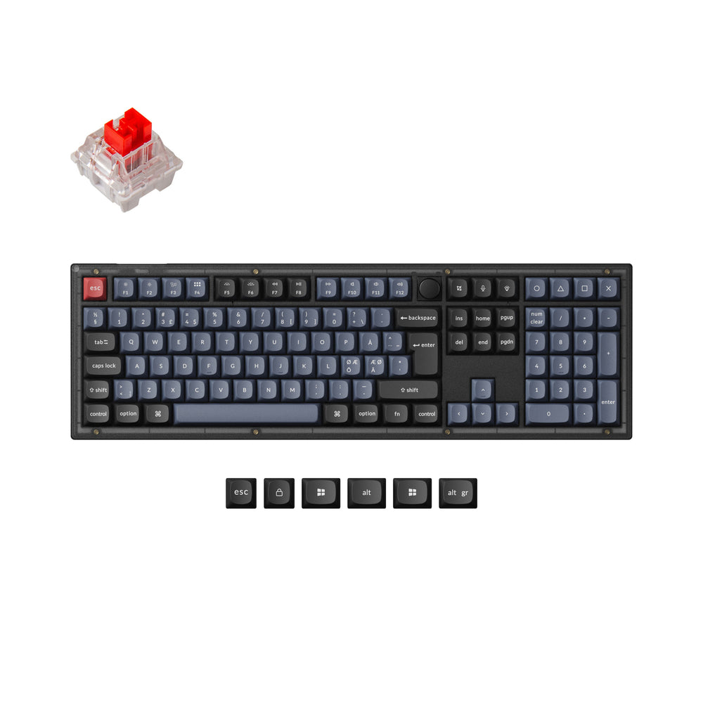 Keychron V6 QMK Custom Mechanical Keyboard ISO Layout Collection