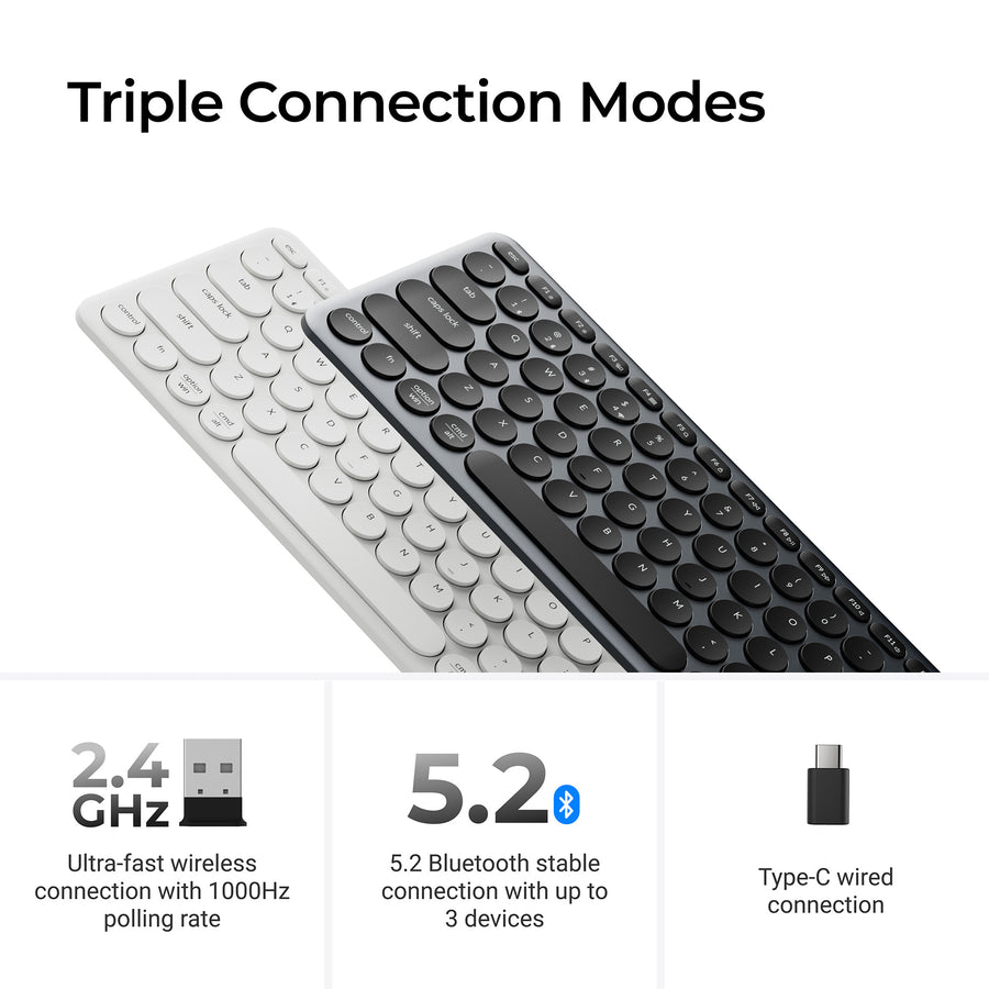 Keychron B5 Pro Ultra-Slim Kabellose Tastatur (US ANSI Layout)