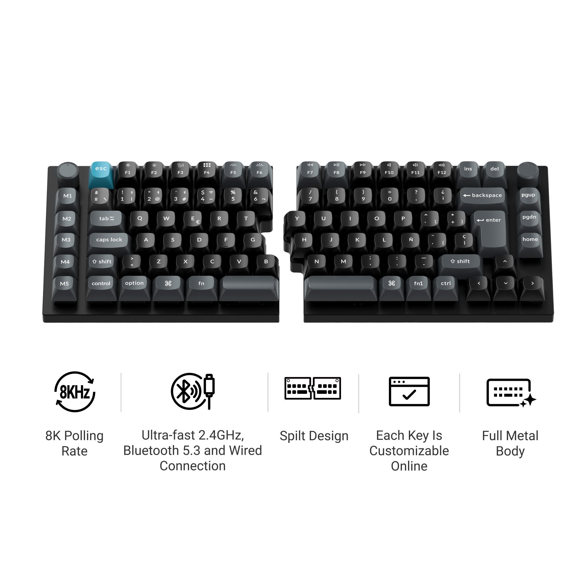 Keychron Q11 Ultra 8K Wireless Custom Mechanical Keyboard ISO Layout Collection