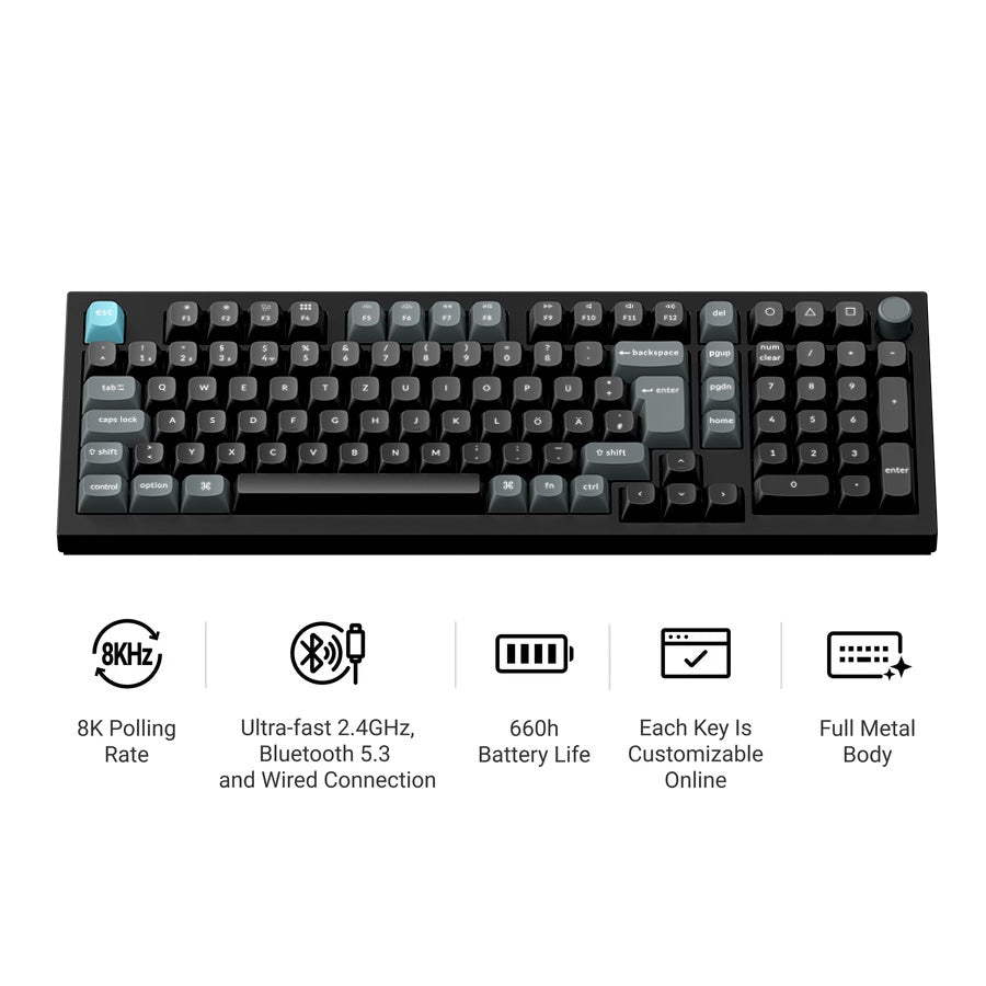 Keychron Q5 Ultra 8K Wireless Custom Mechanical ISO Layout Keyboard
