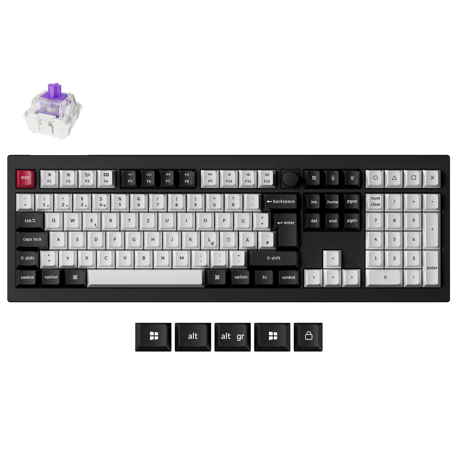 Keychron Q6 HE QMK Kabellose Benutzerdefinierte Tastatur ISO Layout Kollektion