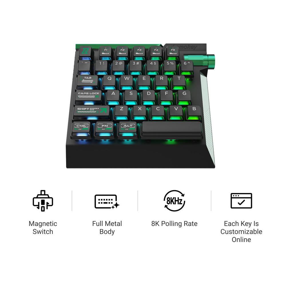Lemokey L0 HE Einhändiges Magnetisches Schalter Gaming-Tastatur