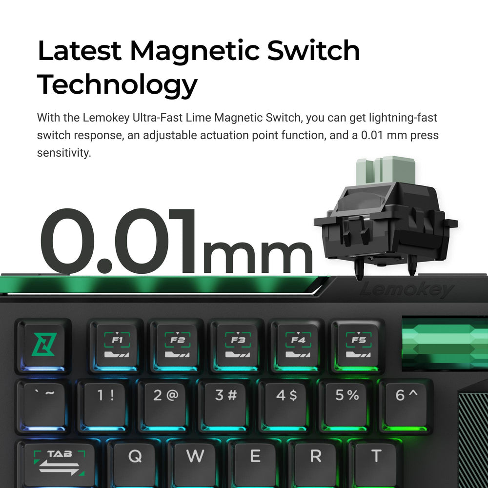 Lemokey L0 HE Einhändiges Magnetisches Schalter Gaming-Tastatur