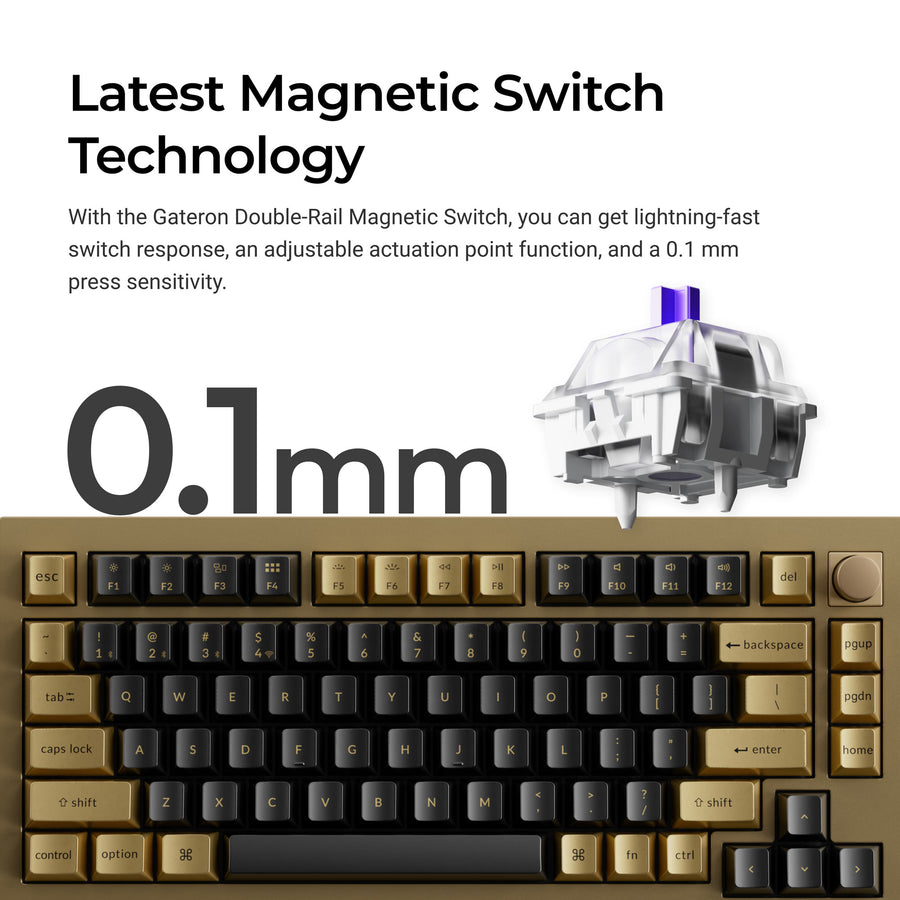 Keychron Q1 HE QMK Wireless Custom Keyboard - Kupfer Edition(US ANSI Layout)