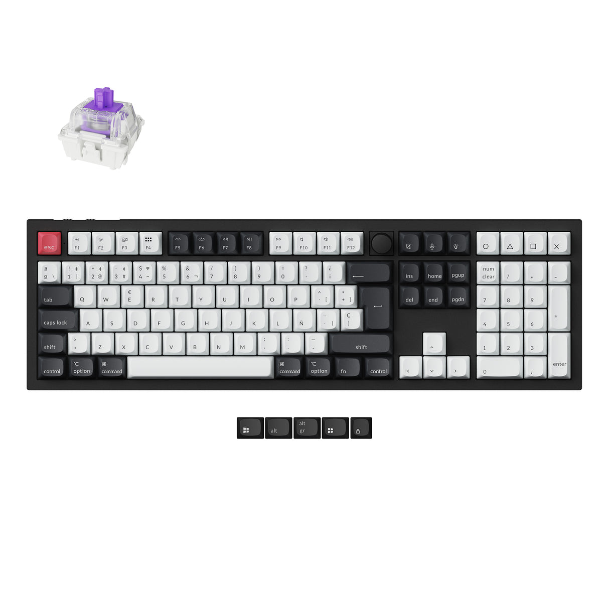 Keychron Q6 HE QMK Kabellose Benutzerdefinierte Tastatur ISO Layout Kollektion