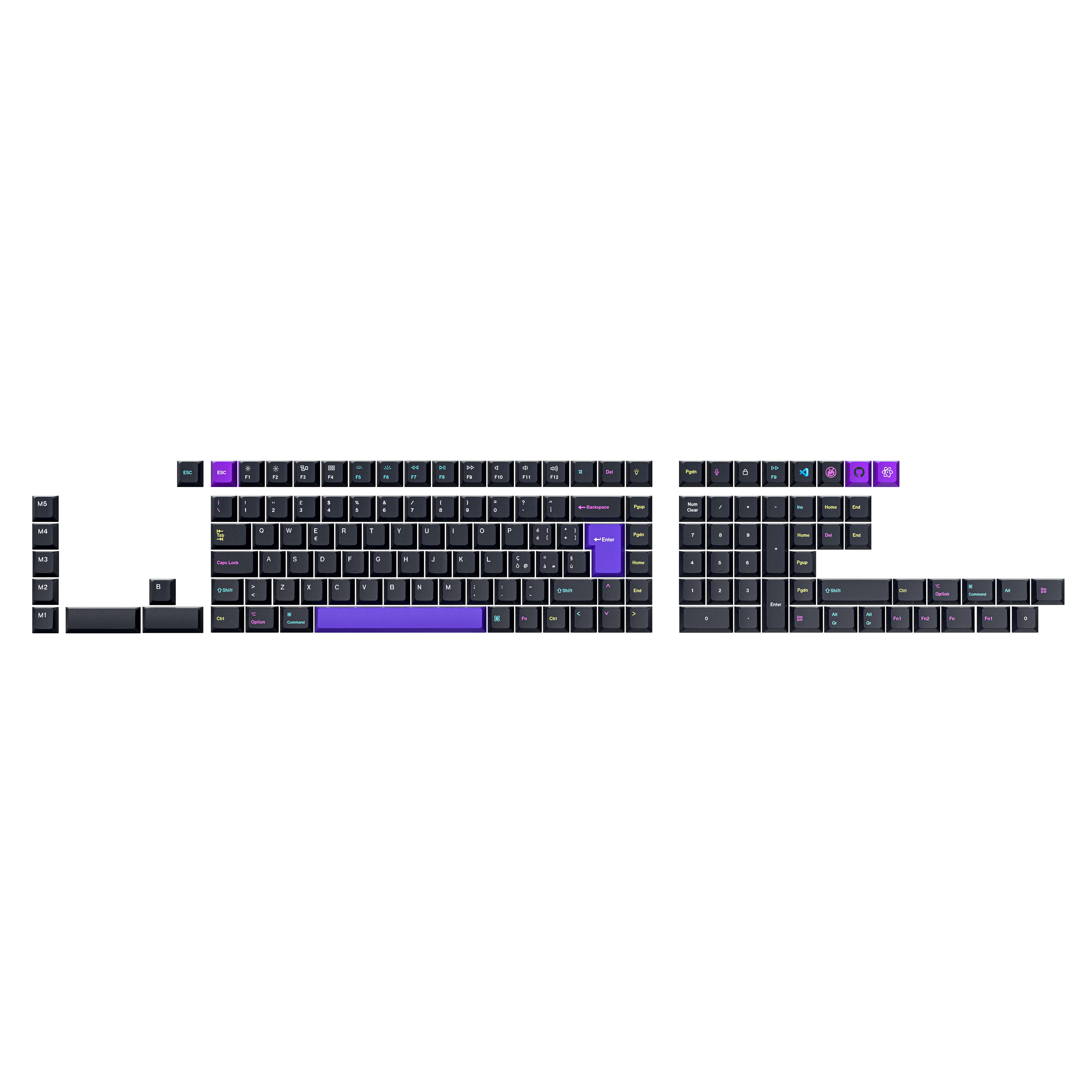 ISO Cherry Profile Dye-Sub PBT Full Set Keycap Set - Developer-2
