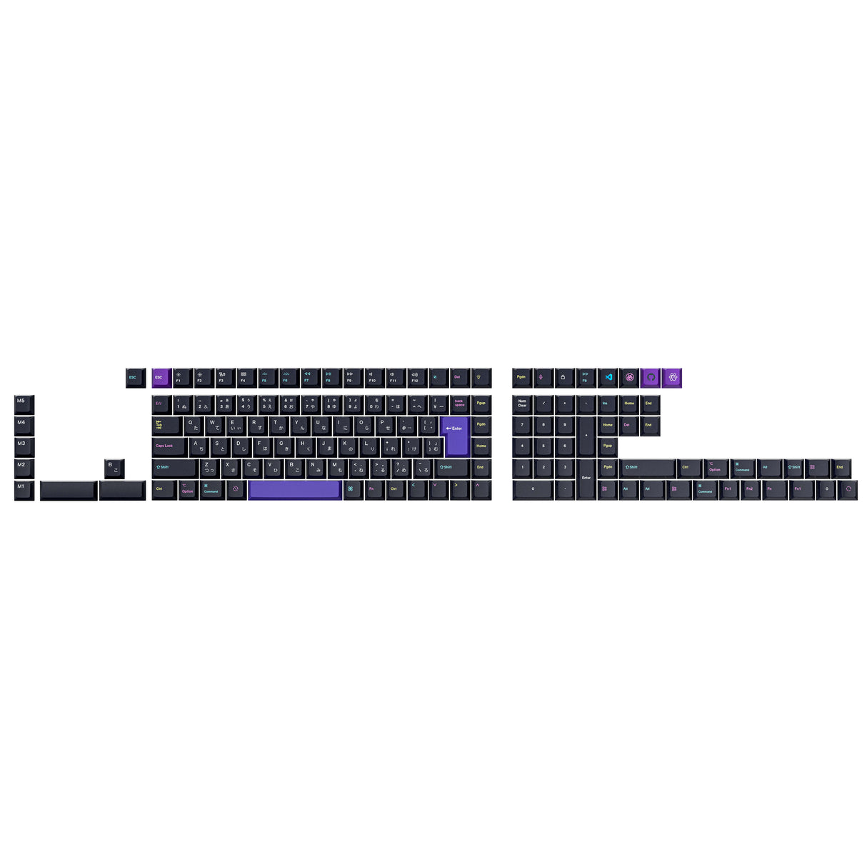 ISO Cherry Profile Dye-Sub PBT Full Set Keycap Set - Developer-2
