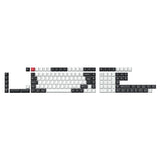 ISO Cherry Thermal Sublimation PBT Keycap Complete Set - Black and White