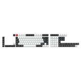 ISO Cherry Thermal Sublimation PBT Keycap Complete Set - Black and White