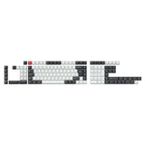 ISO Cherry Thermal Sublimation PBT Keycap Complete Set - Black and White