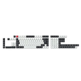 ISO Cherry Thermal Sublimation PBT Keycap Complete Set - Black and White
