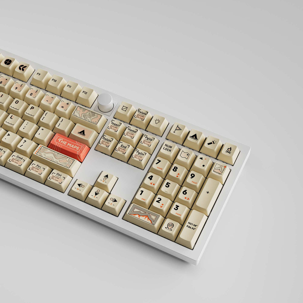 The Maps - Cherry Profil Dye-Sub PBT Vollständiges Tastenkappen-Set