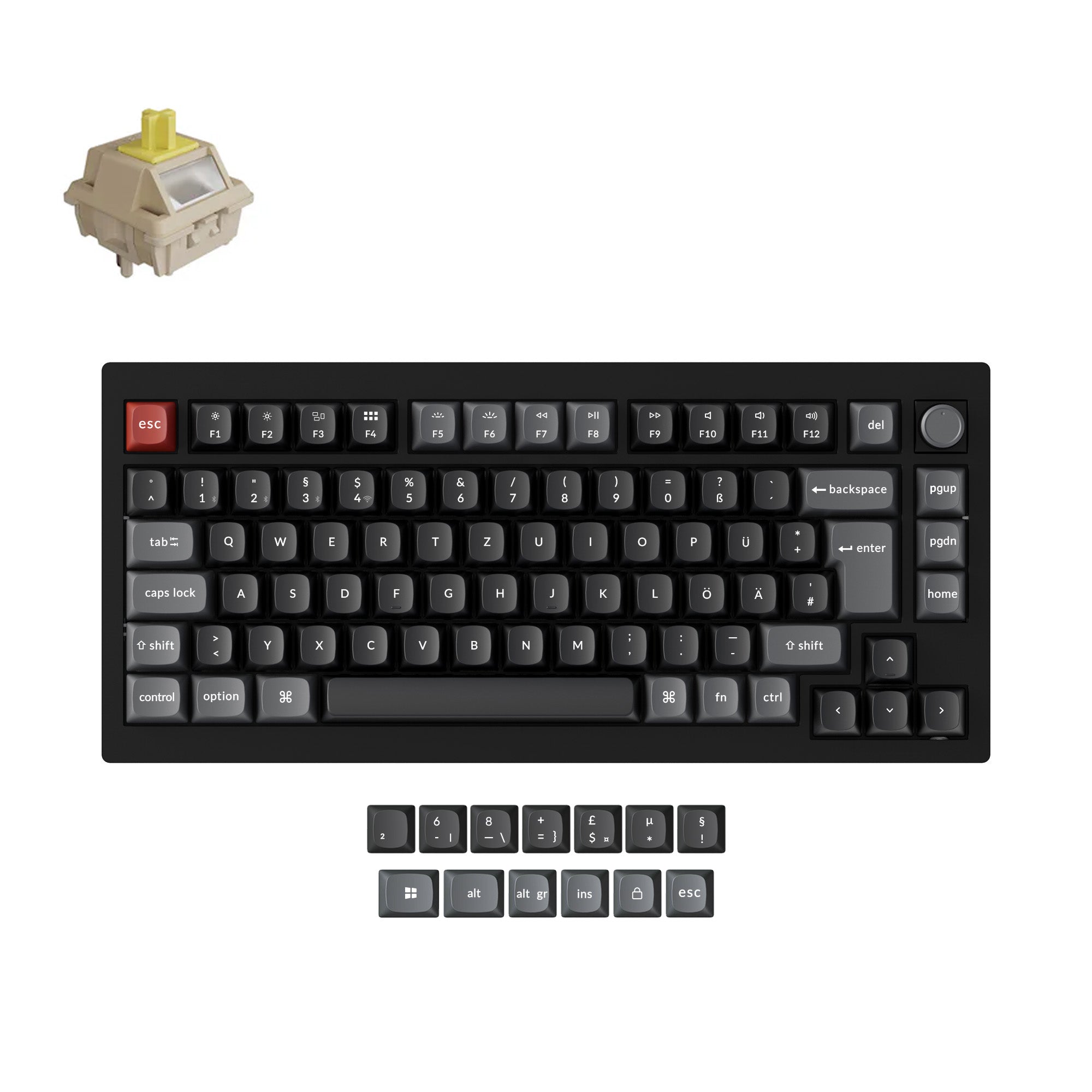 Keychron V1 Ultra 8K Wireless Custom Mechanical Keyboard ISO Layout Collection