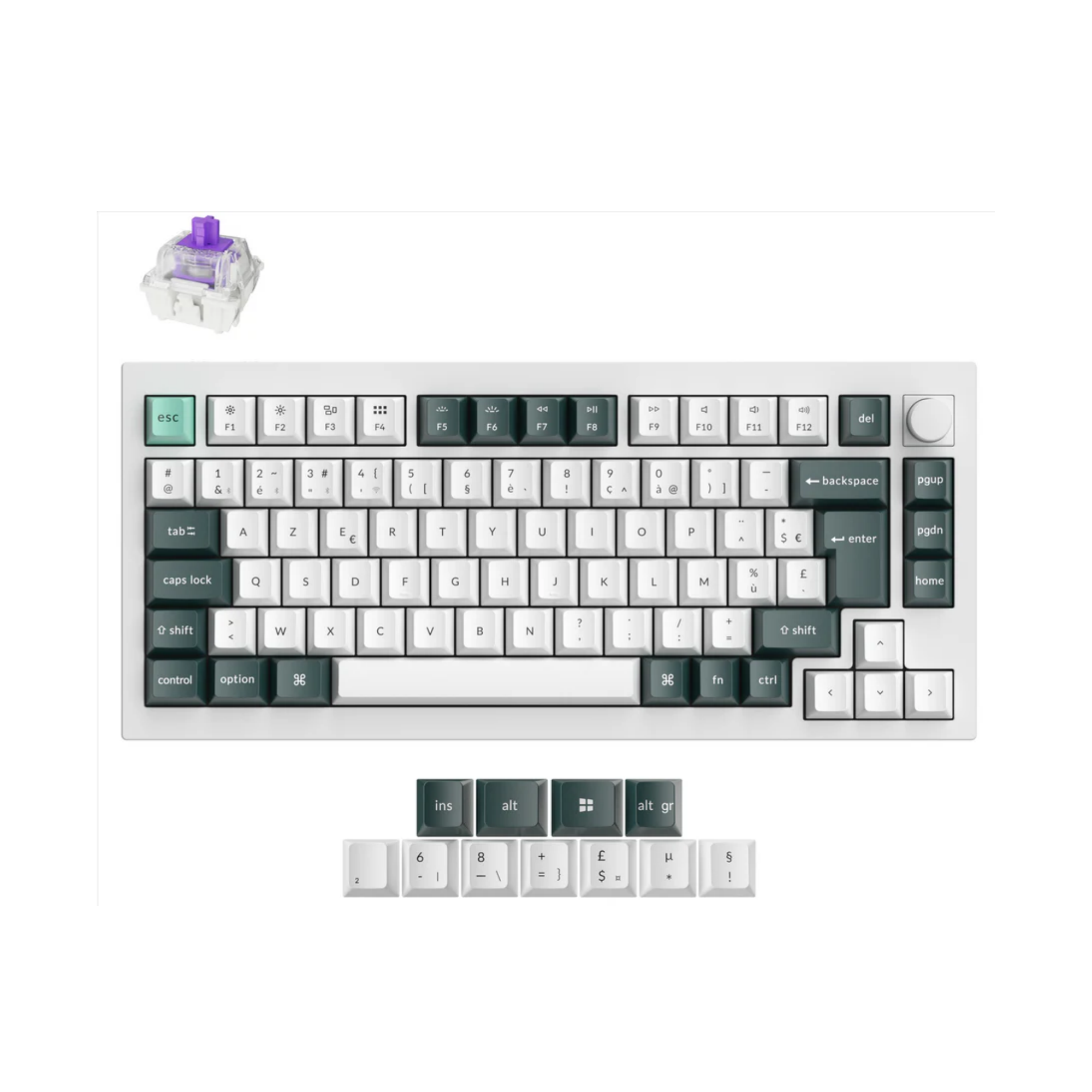 Keychron Q1 HE QMK Wireless Benutzerdefinierte Tastatur ISO Layout Kollektion