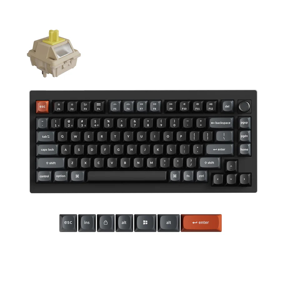 Keychron V1 Ultra 8K Wireless Custom Mechanical Keyboard(US ANSI Layout)
