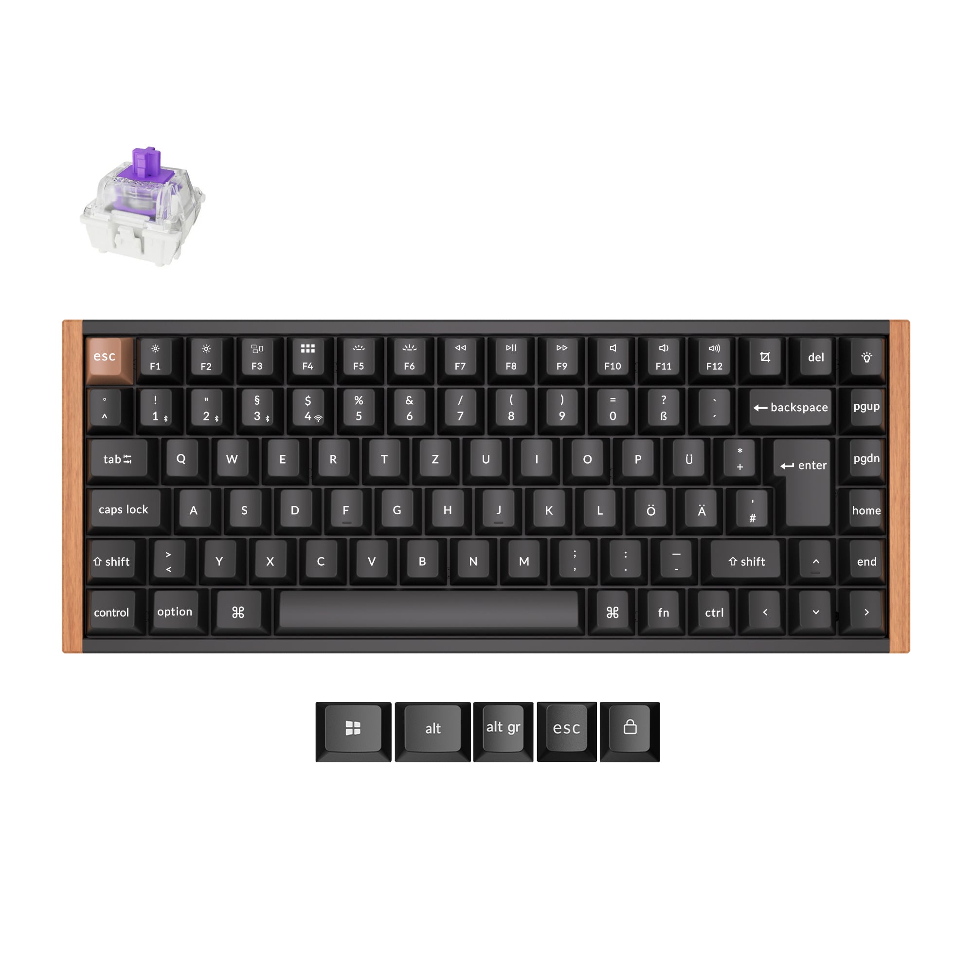 Keychron K2 HE Wireless Magnetic Switch Benutzerdefinierte Tastatur ISO Layout Kollektion