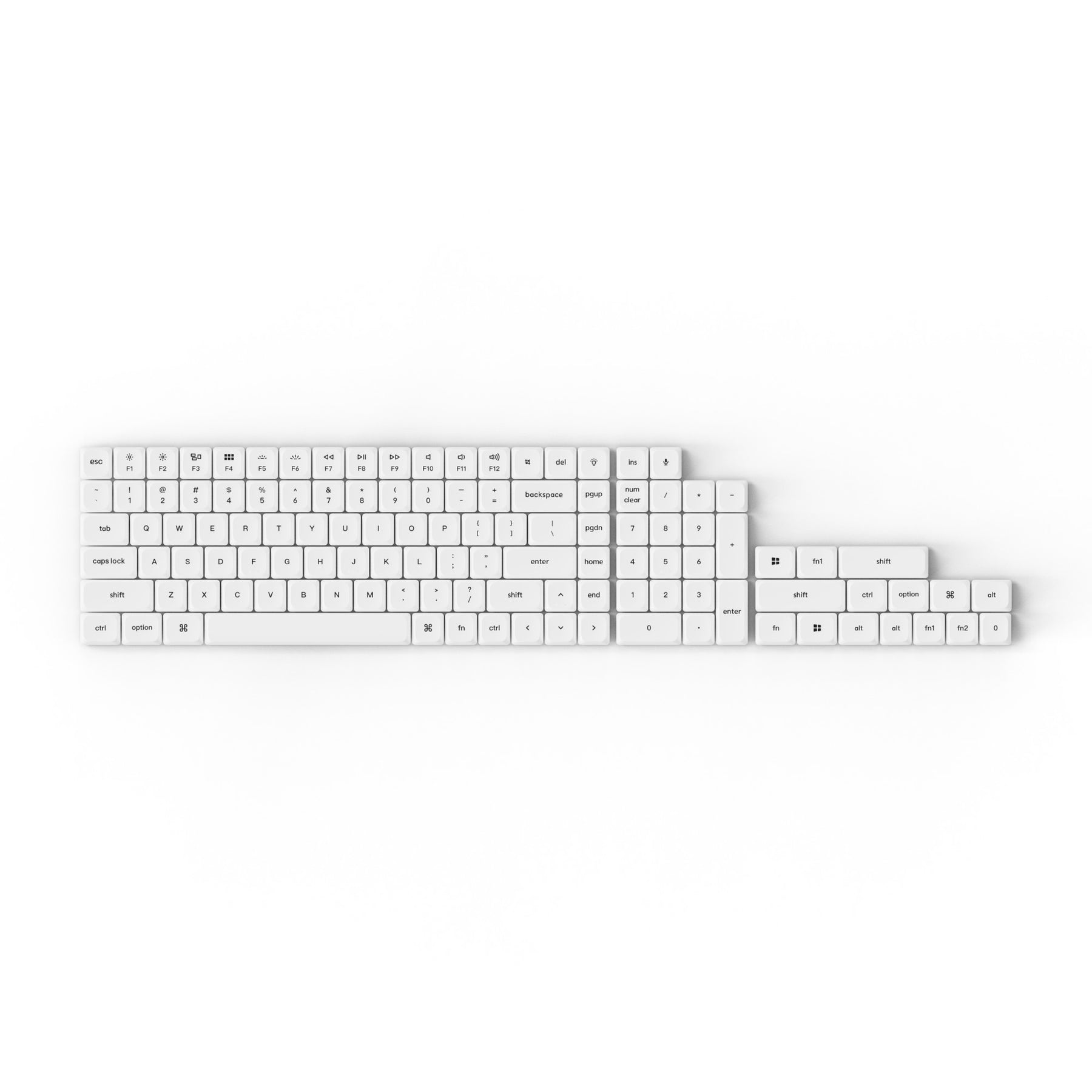 Low Profile Double Shot PBT LSA Tastenkappen-Set