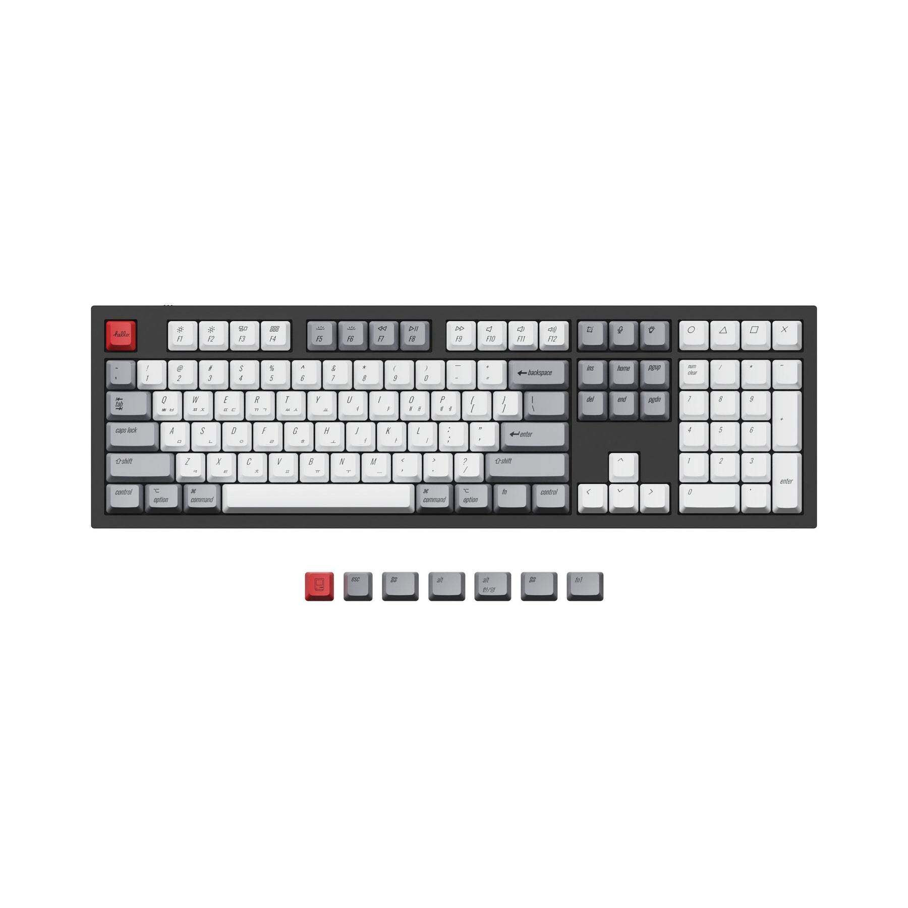 ISO & ANSI Q3 & Q4 & Q6 & K8 OEM Dye-Sub PBT Tastenkappen-Set - Retro