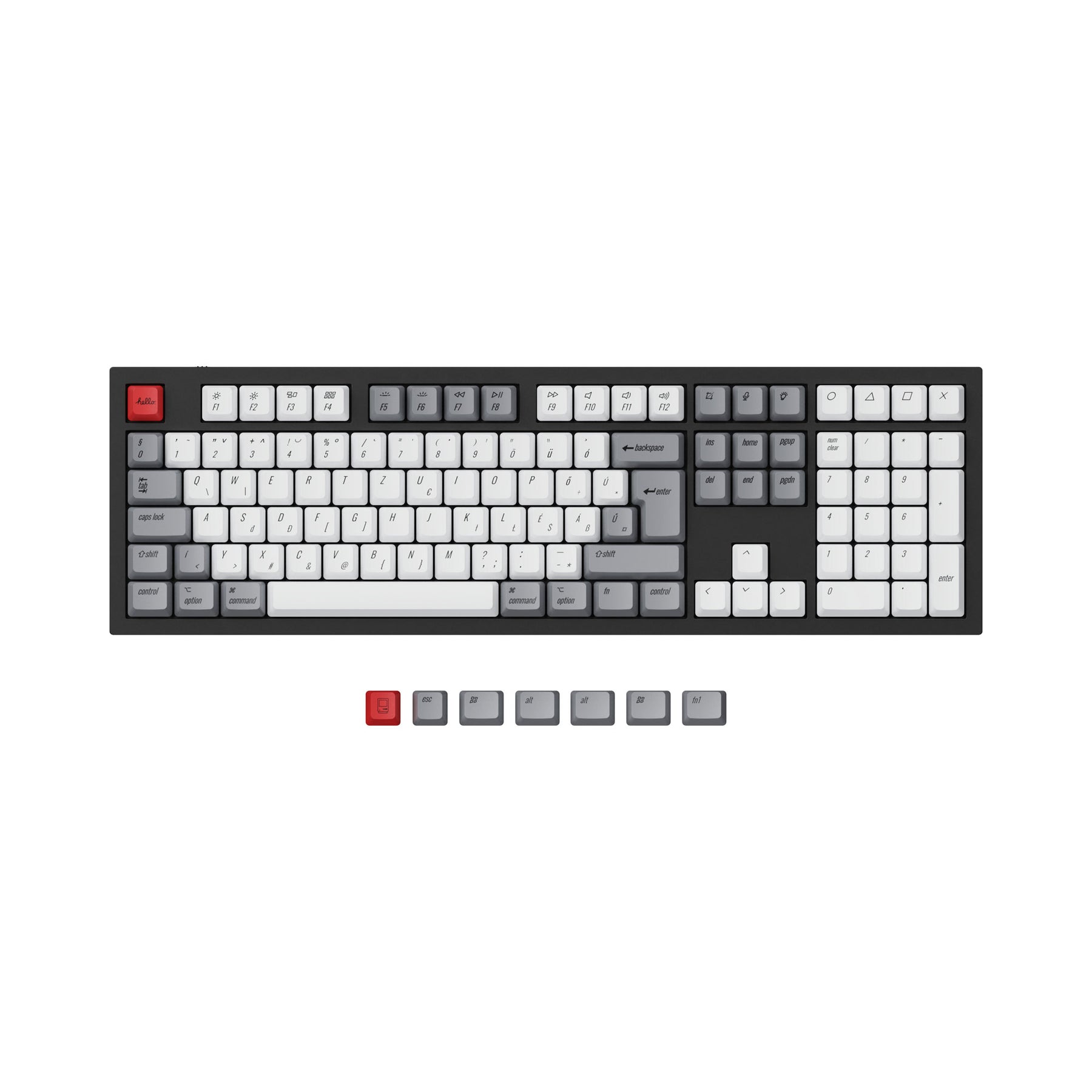 ISO & ANSI Q3 & Q4 & Q6 & K8 OEM Dye-Sub PBT Tastenkappen-Set - Retro