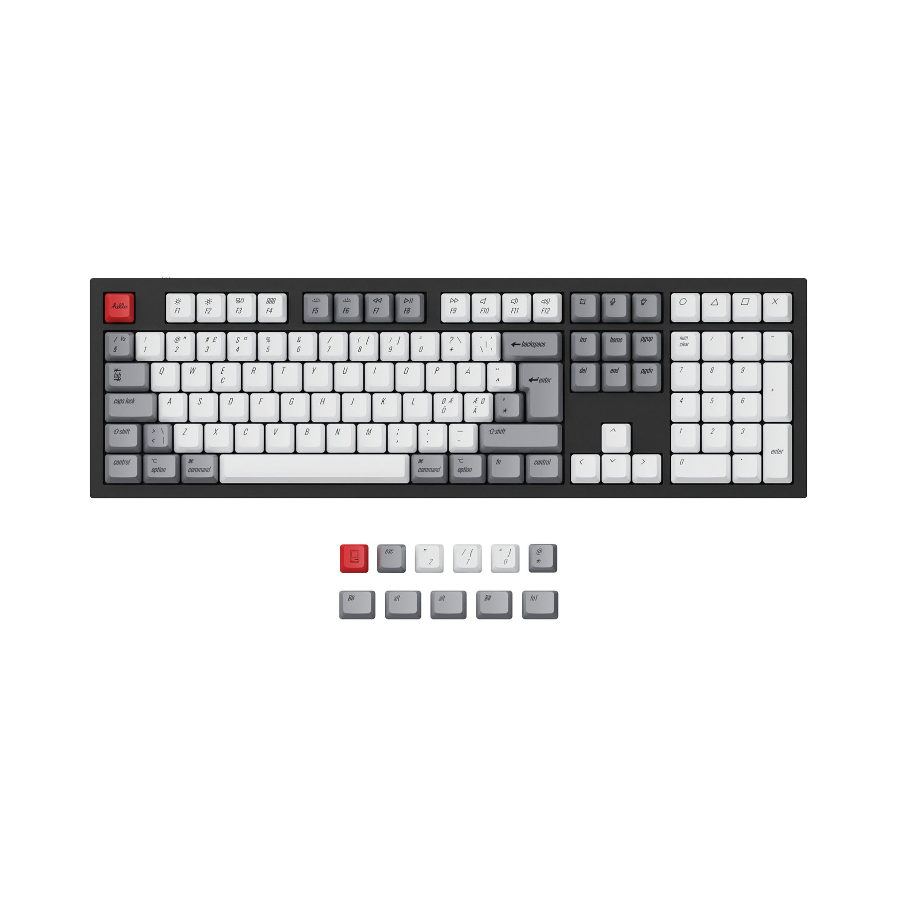 ISO & ANSI Q3 & Q4 & Q6 & K8 OEM Dye-Sub PBT Tastenkappen-Set - Retro