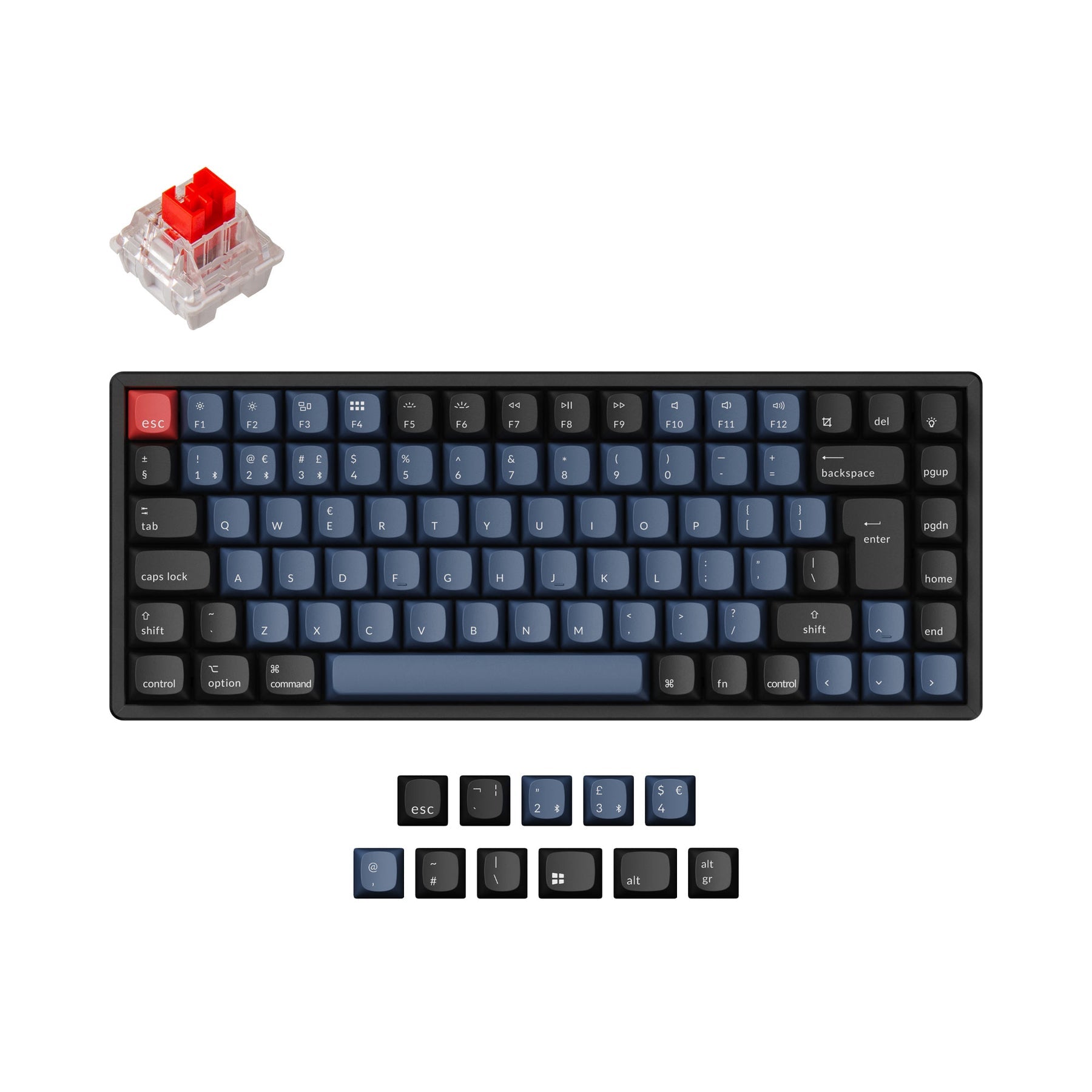 Keychron K2 Pro QMK/VIA kabellose mechanische Tastatur ISO-Layout-Sammlung