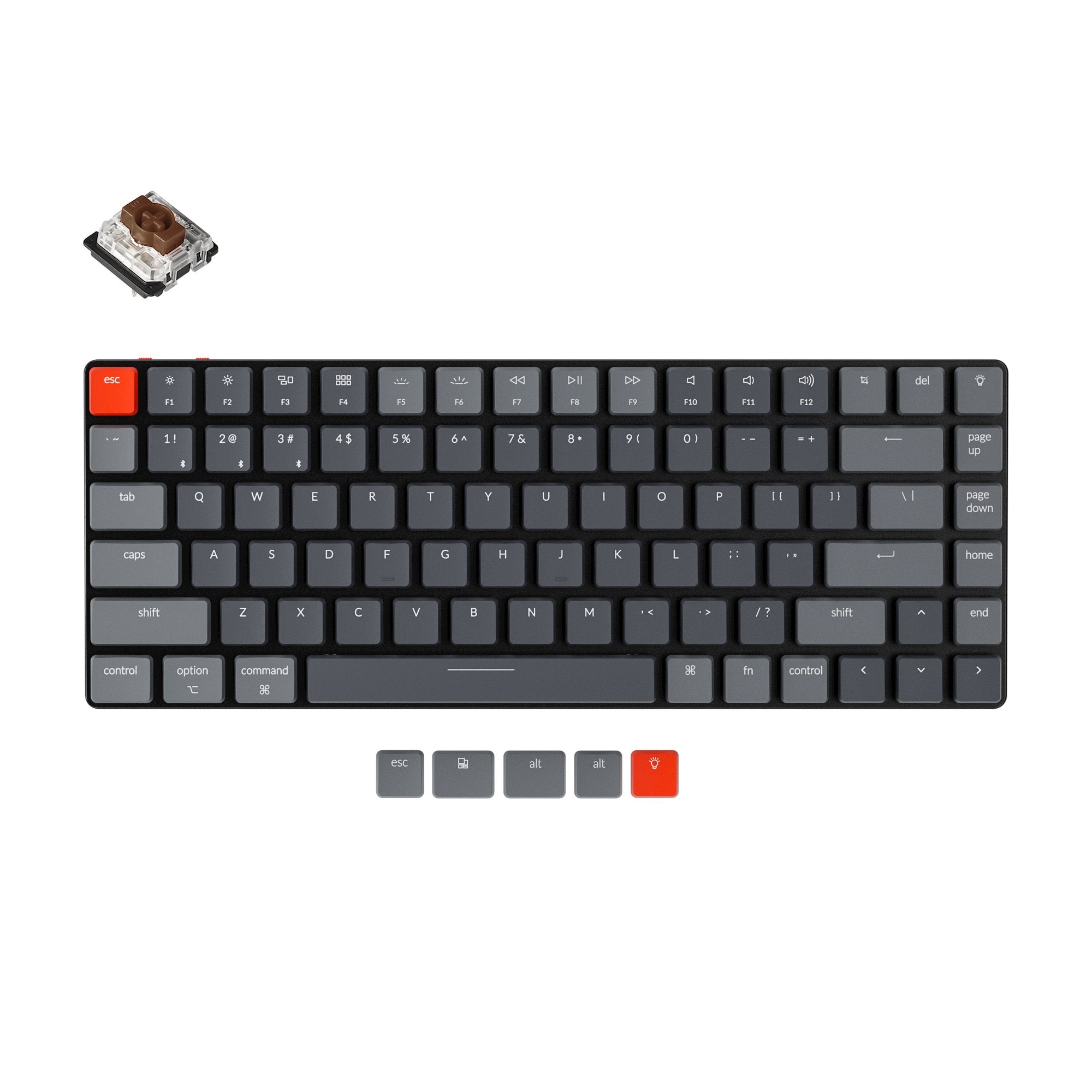 Keychron K3 Ultraschlanke kabellose mechanische Tastatur (US-ANSI-Layout) – Version 2