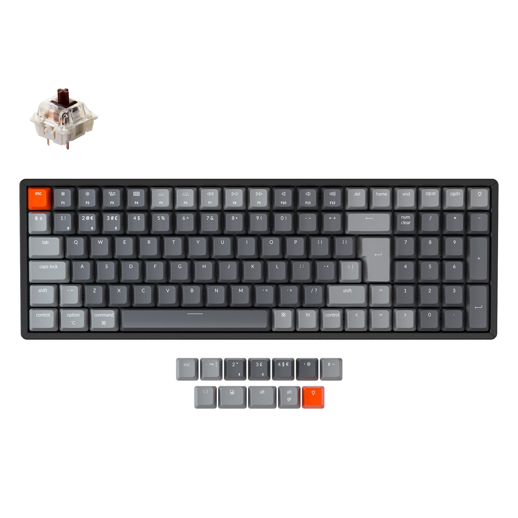 Keychron K4 kabellose mechanische Tastatur (UK ISO-Layout) – Version 2