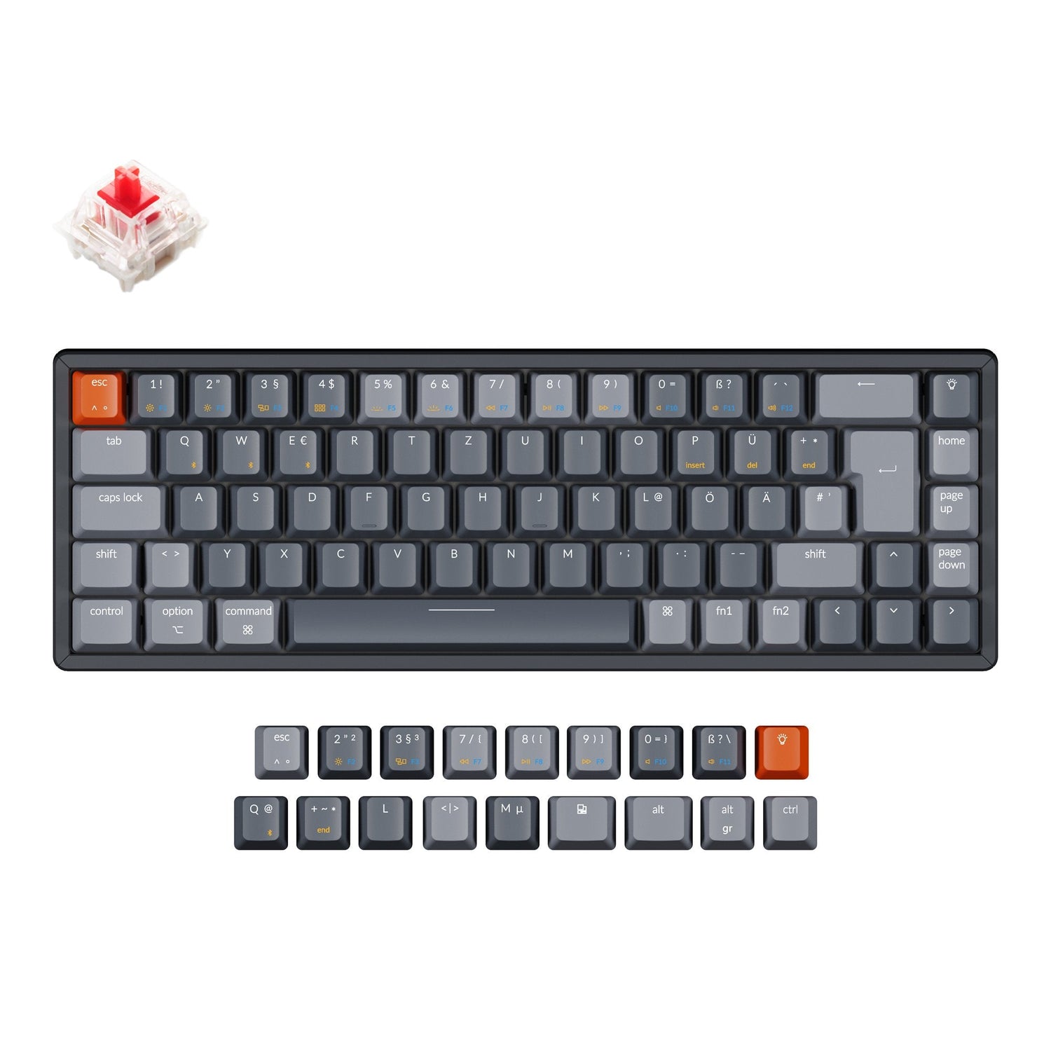 Keychron K6 Wireless Mechanical Keyboard (German ISO-DE Layout ...
