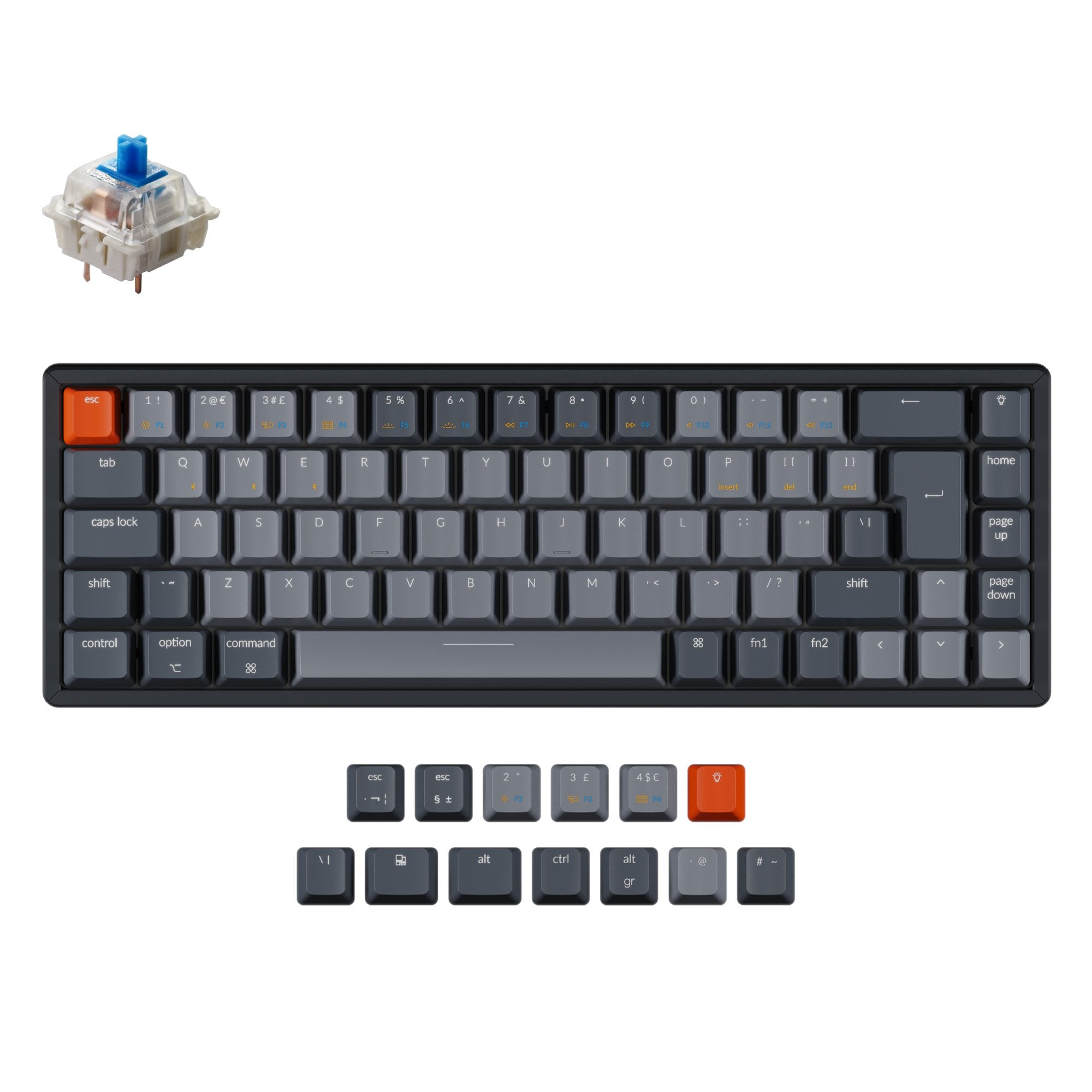 Keychron K6 kabellose mechanische Tastatur (UK-ISO-Layout)