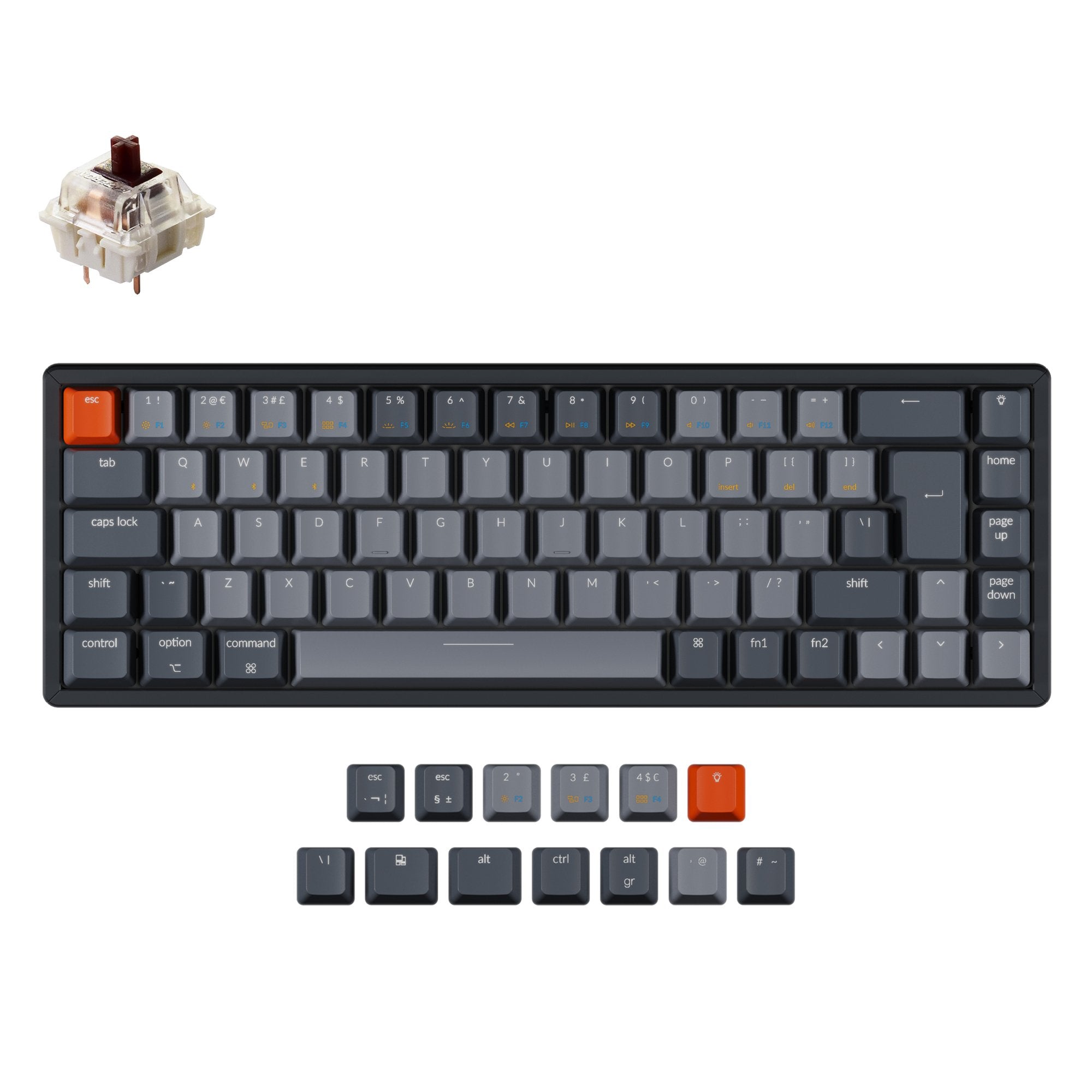 Keychron K6 kabellose mechanische Tastatur (UK-ISO-Layout)