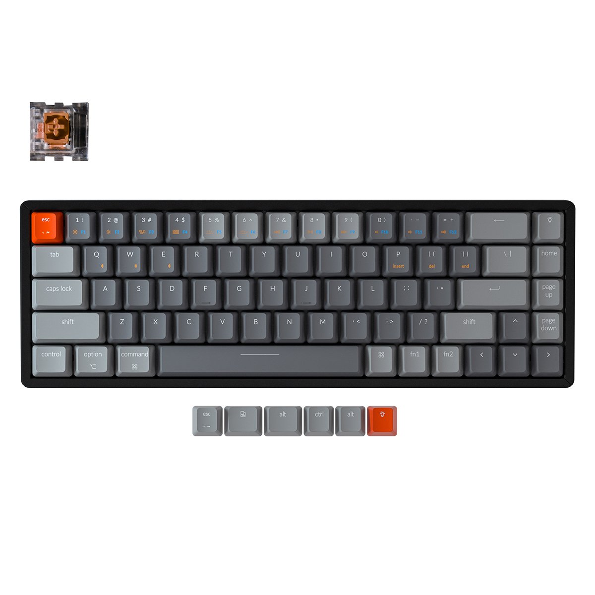 Keychron K6 kabellose mechanische Tastatur (US-ANSI-Layout)
