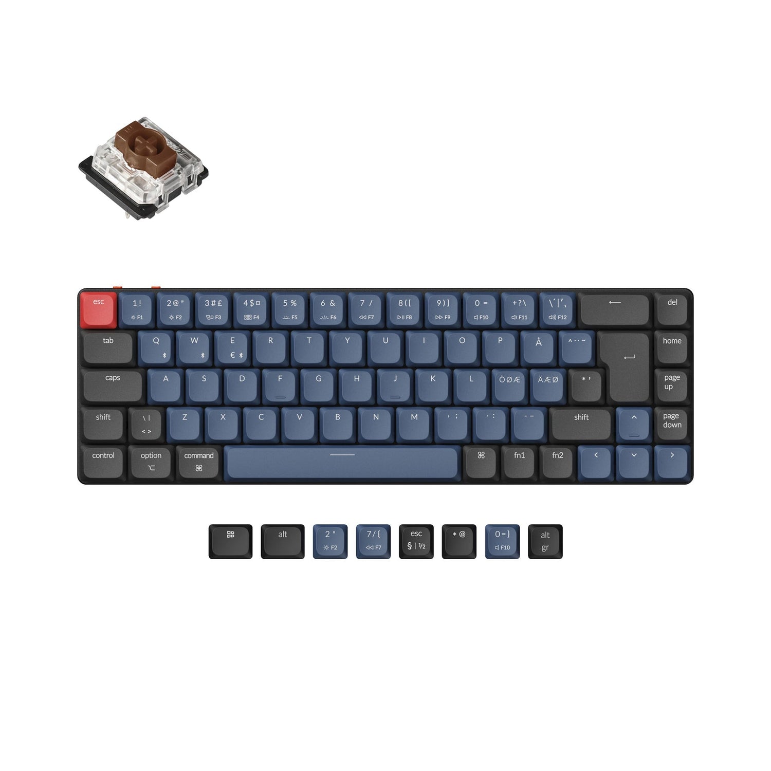 Keychron K7 Pro QMK/VIA Kabellose Custom Mechanische Tastatur ISO Layout Kollektion