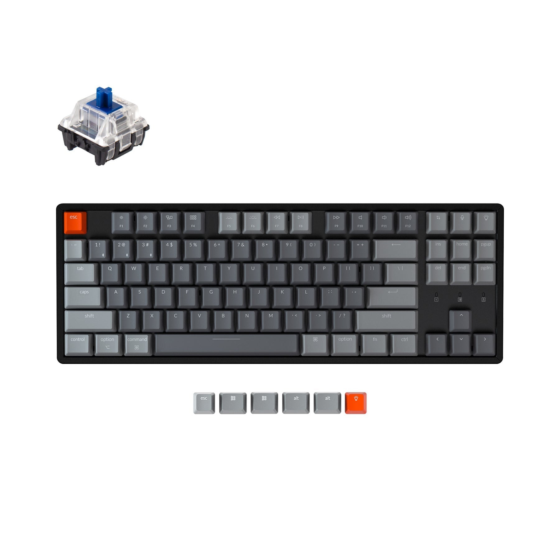 Keychron K8 kabellose mechanische Tastatur (US-ANSI-Layout)