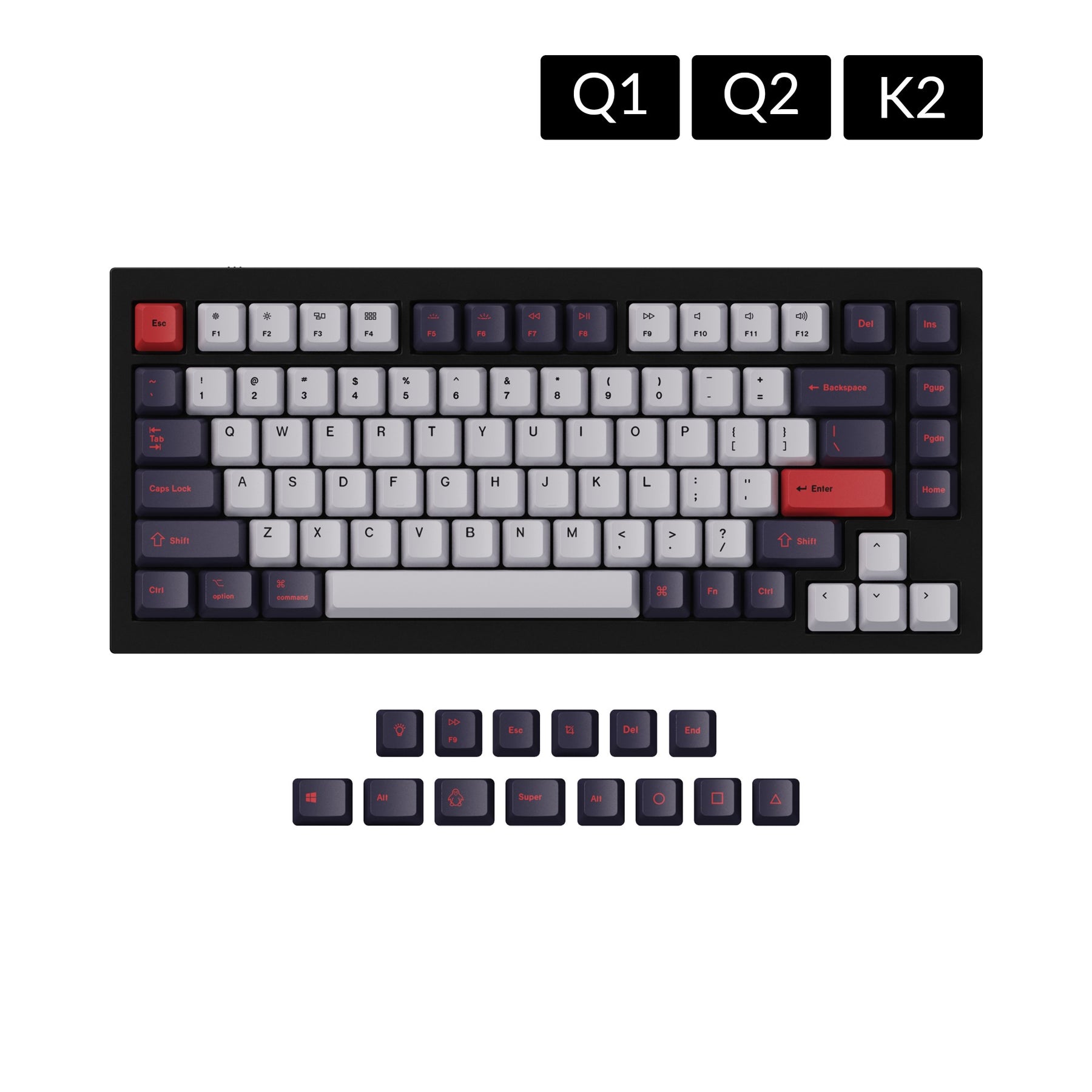 OEM Dye-Sub PBT Tastenkappen-Set - Ruby