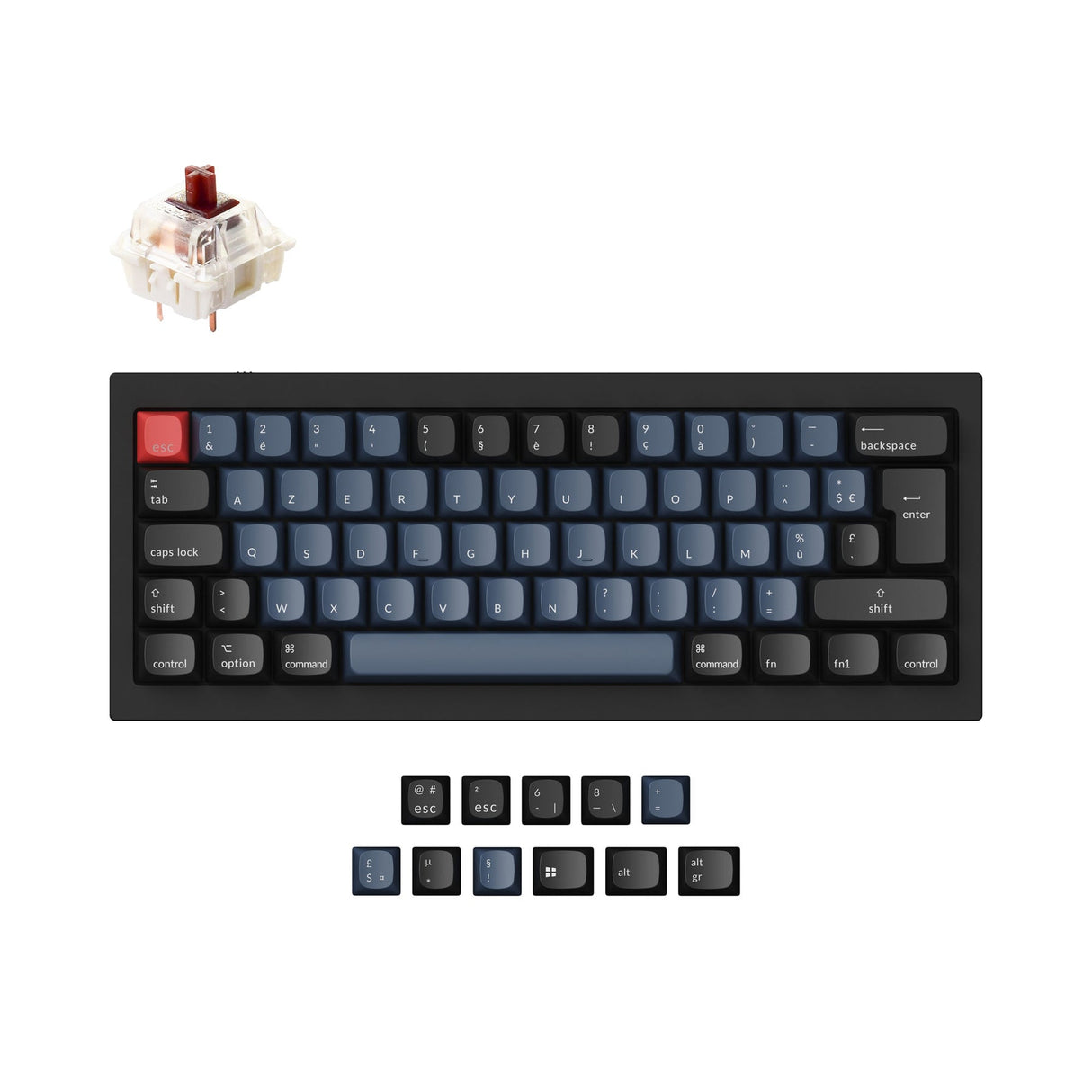 Keychron Q4 QMK Custom Mechanical Keyboard ISO Layout Collection