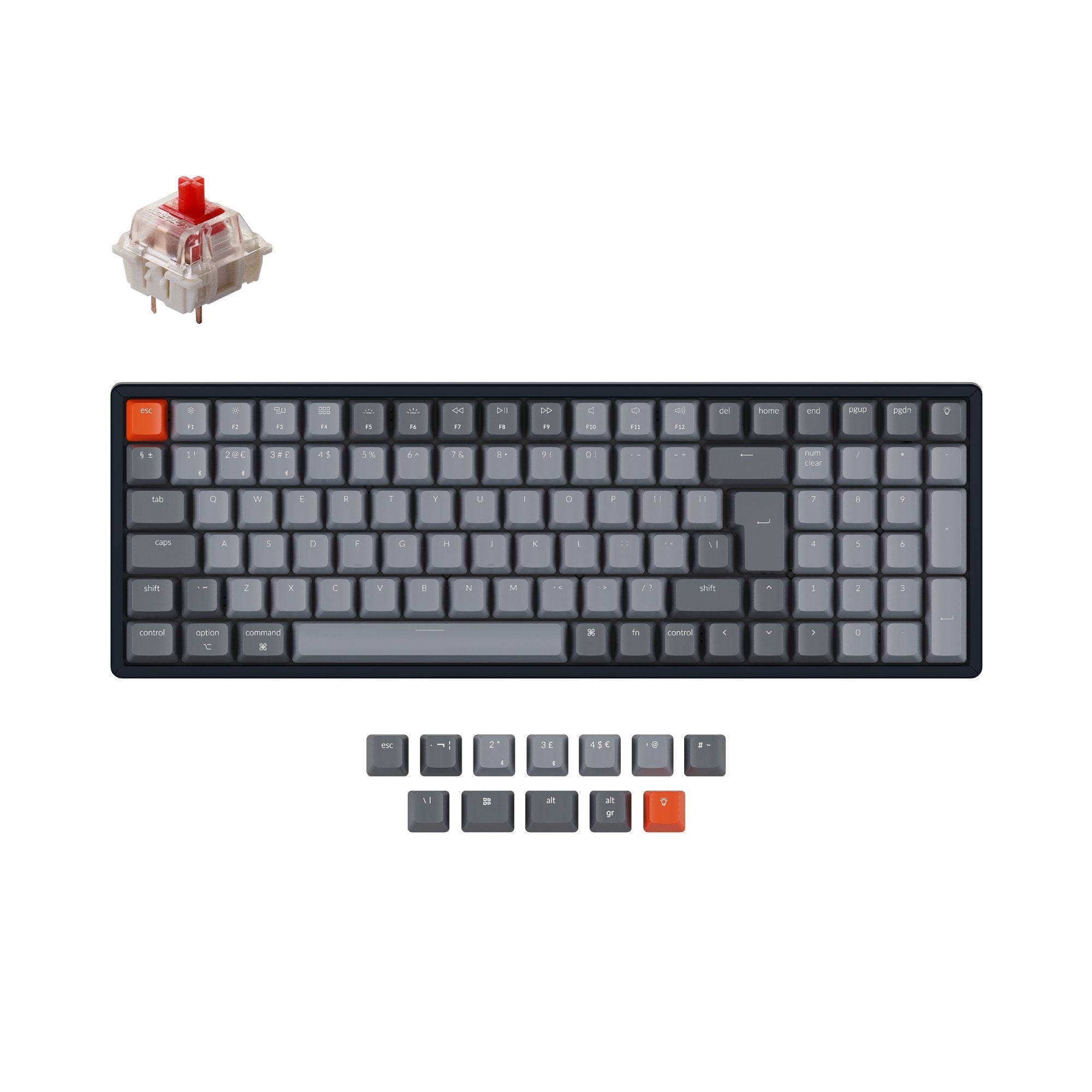 Keychron K4 kabellose mechanische Tastatur (UK ISO-Layout) – Version 2
