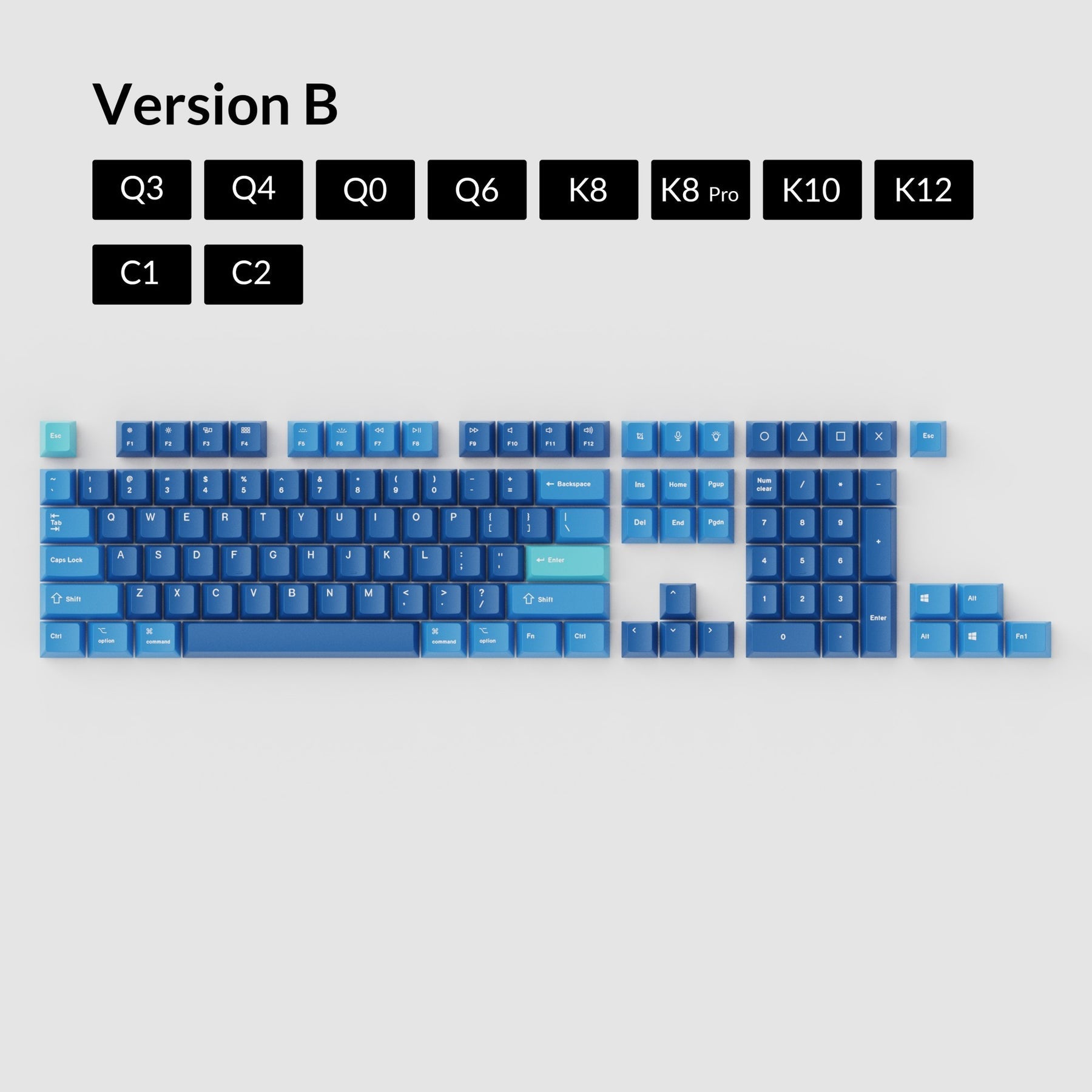 OEM Dye-Sub PBT Tastenkappen-Set - Ocean