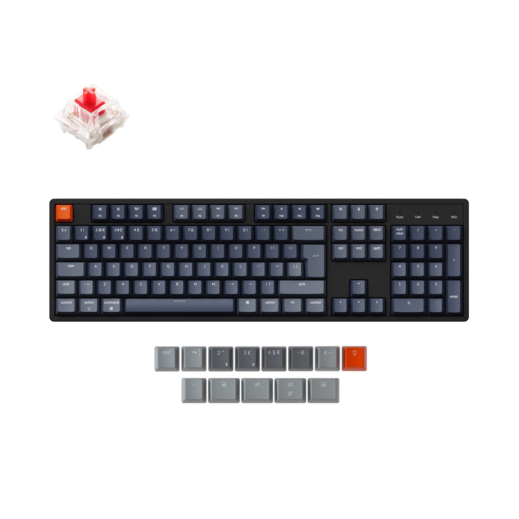 Keychron K10 kabellose mechanische Tastatur (UK-ISO-Layout)