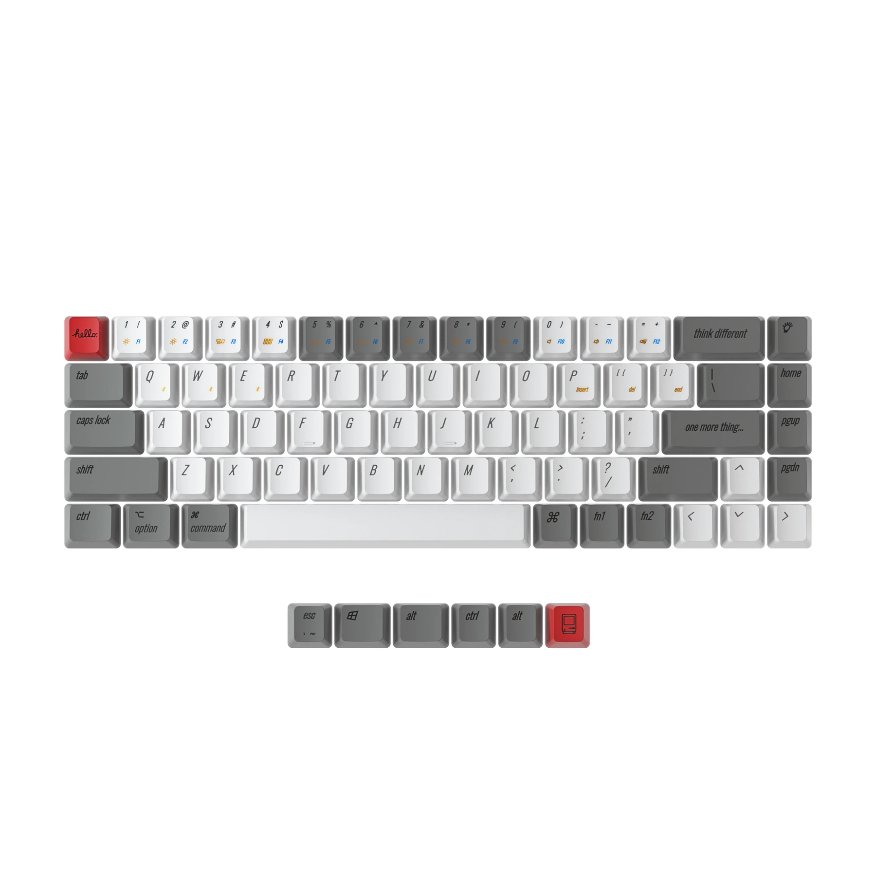 Keychron OEM Profil PBT Retro Tastenkappen-Set