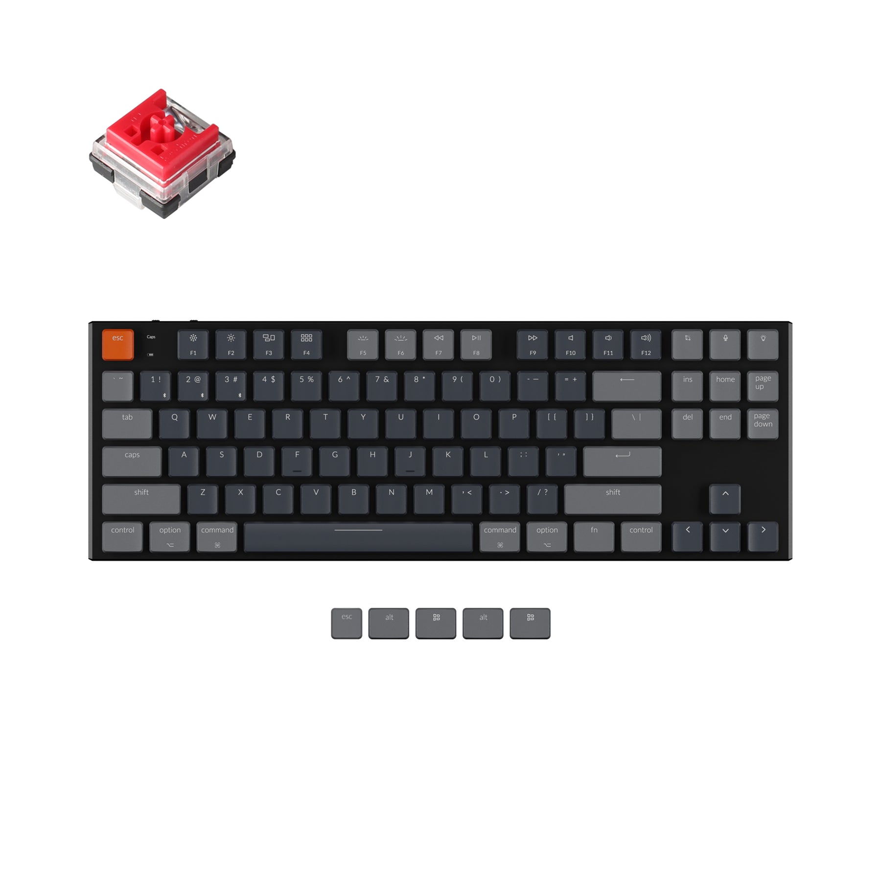 Keychron K1 kabellose mechanische Tastatur Version 5 (US-ANSI-Layout)