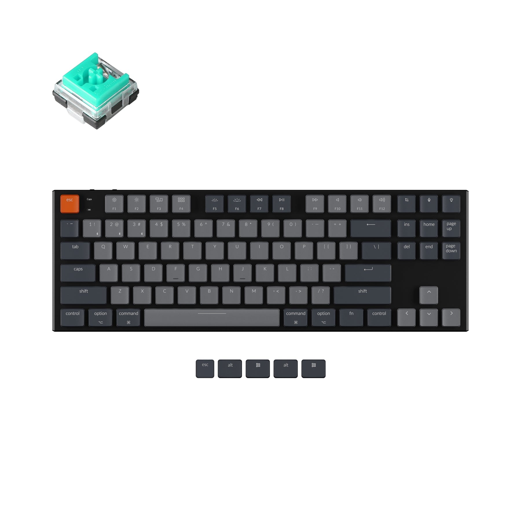 Keychron K1 kabellose mechanische Tastatur Version 5 (US-ANSI-Layout)