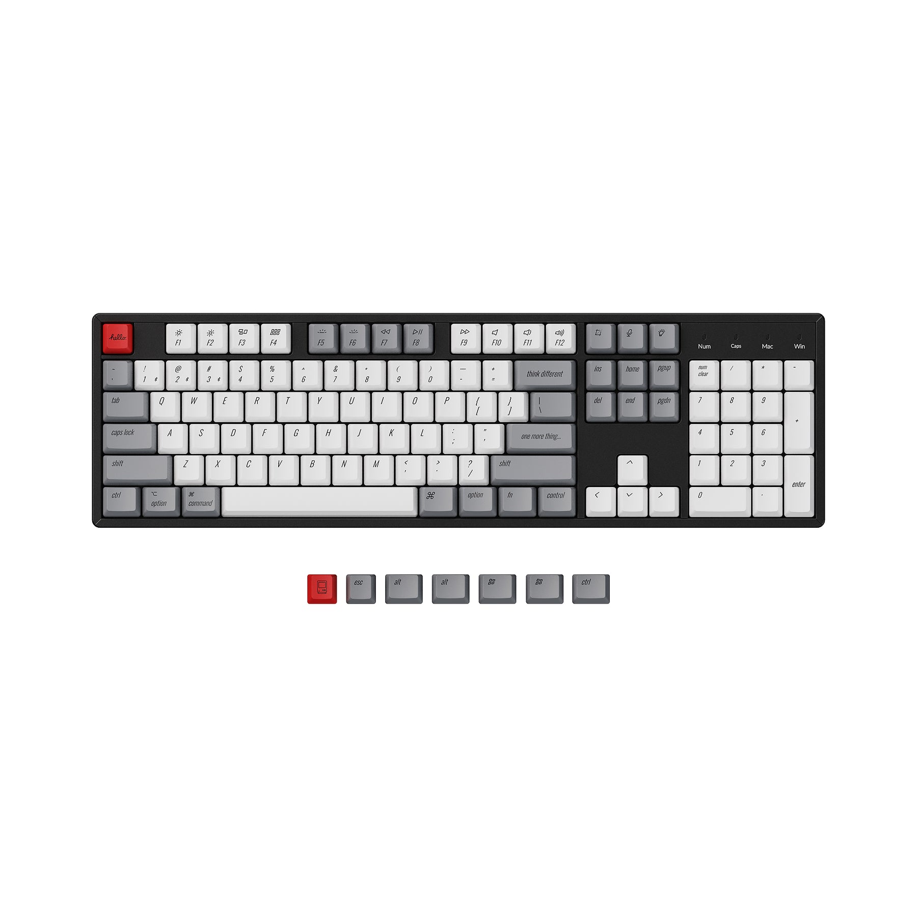Keychron OEM Profil PBT Retro Tastenkappen-Set