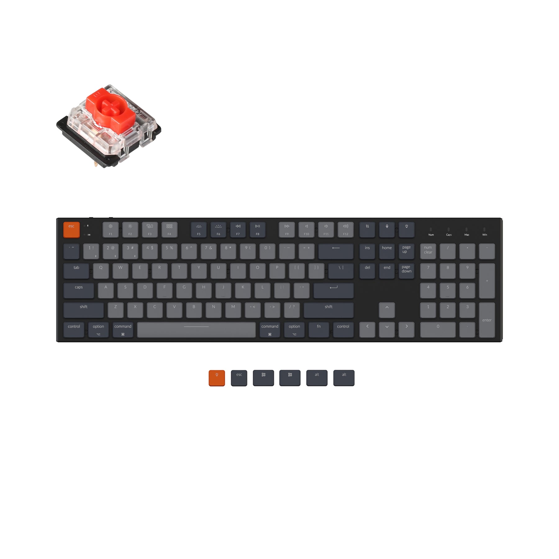 Keychron K5 Ultraflache kabellose mechanische Tastatur (US-ANSI-Layout)