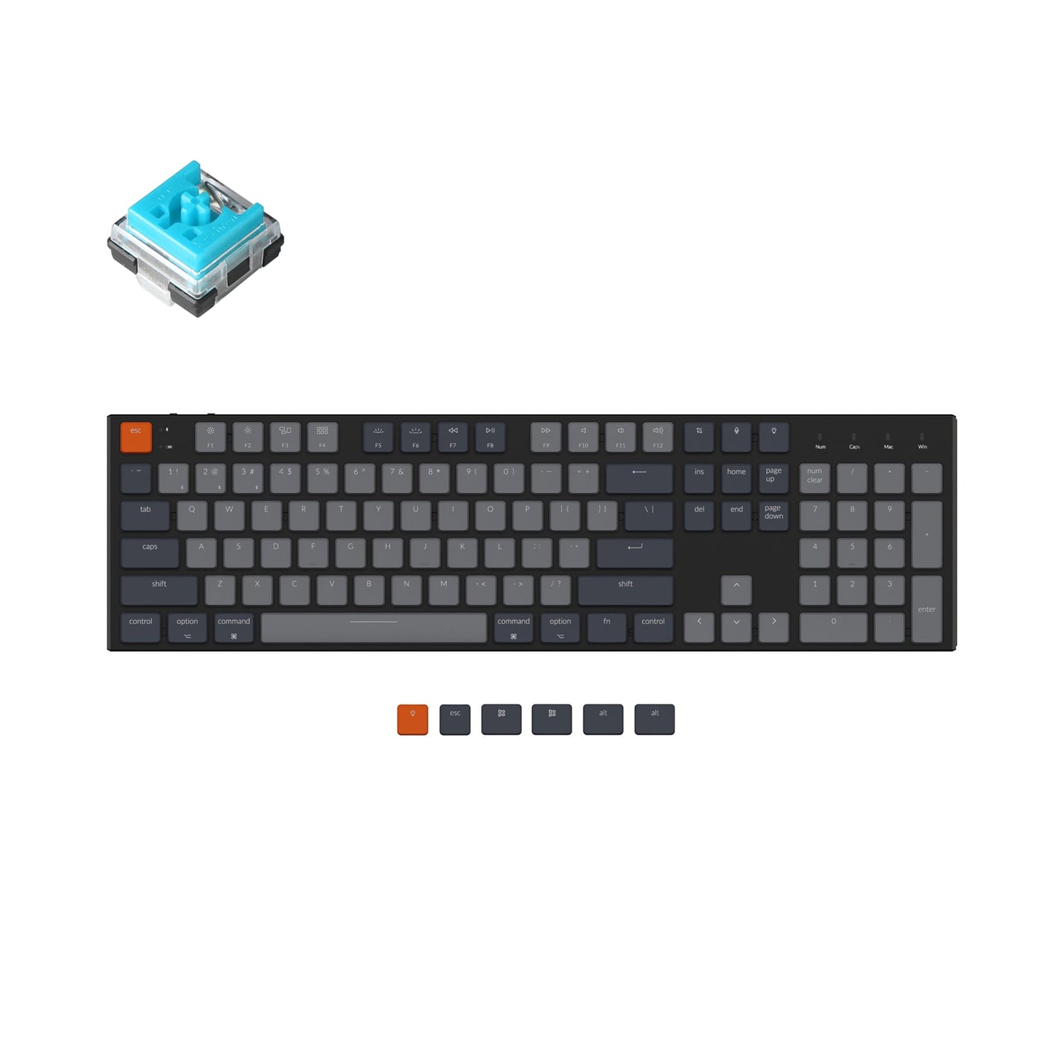 Keychron K5 Ultra-Slim Wireless Mechanical Keyboard (US ANSI Layout ...