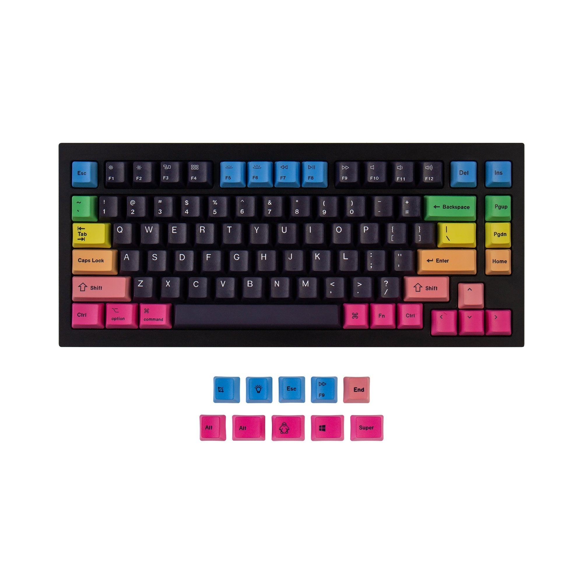 OEM Dye-Sub PBT Tastenkappen-Set - Rainbow